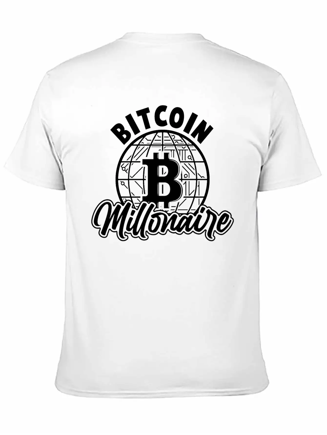 Bitcoin Millonaire Unisex Short Sleeve Soft Cotton T-Shirt – Casual Everyday Wear