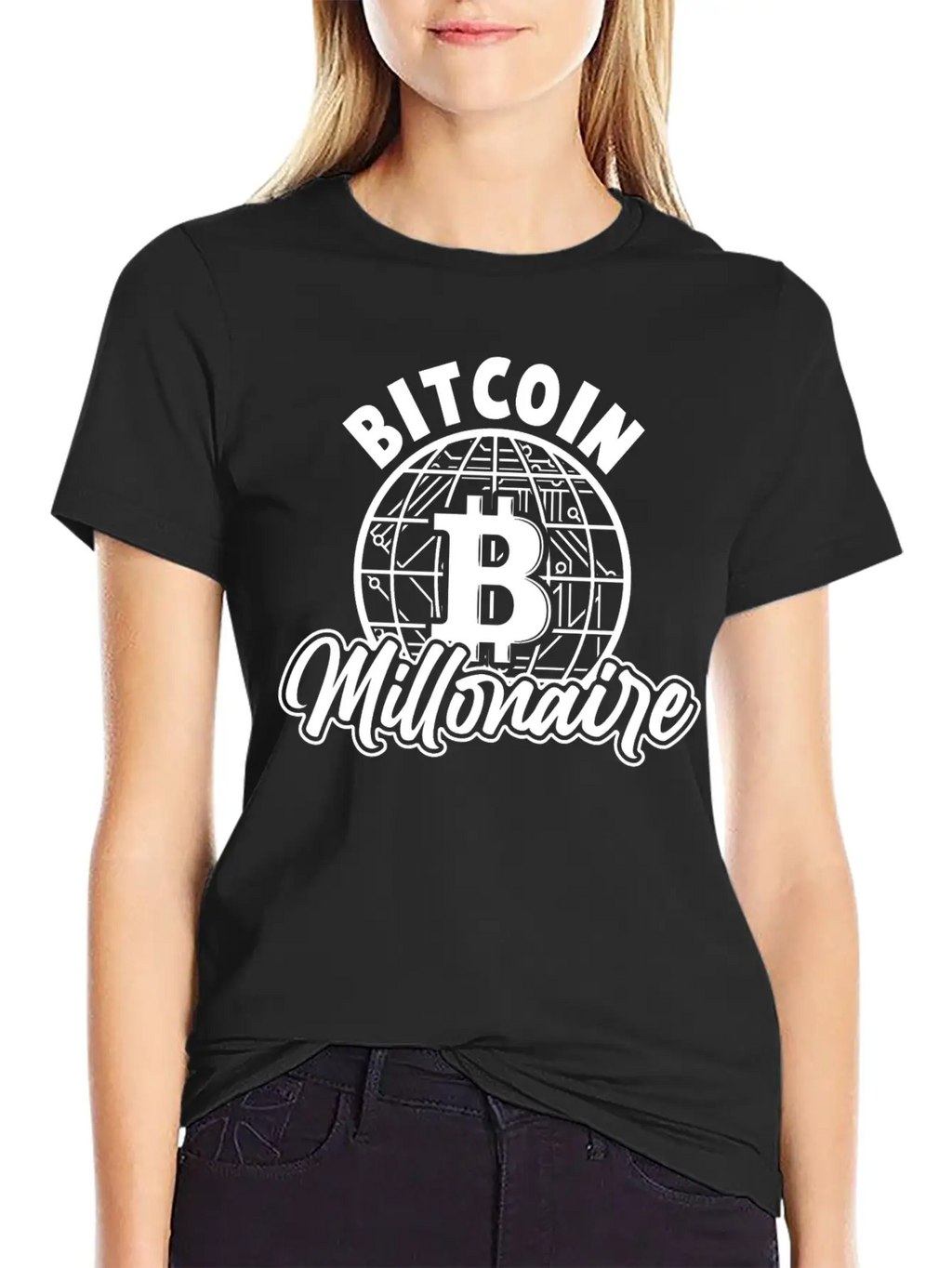 Bitcoin Millonaire Unisex Short Sleeve Soft Cotton T-Shirt – Casual Everyday Wear