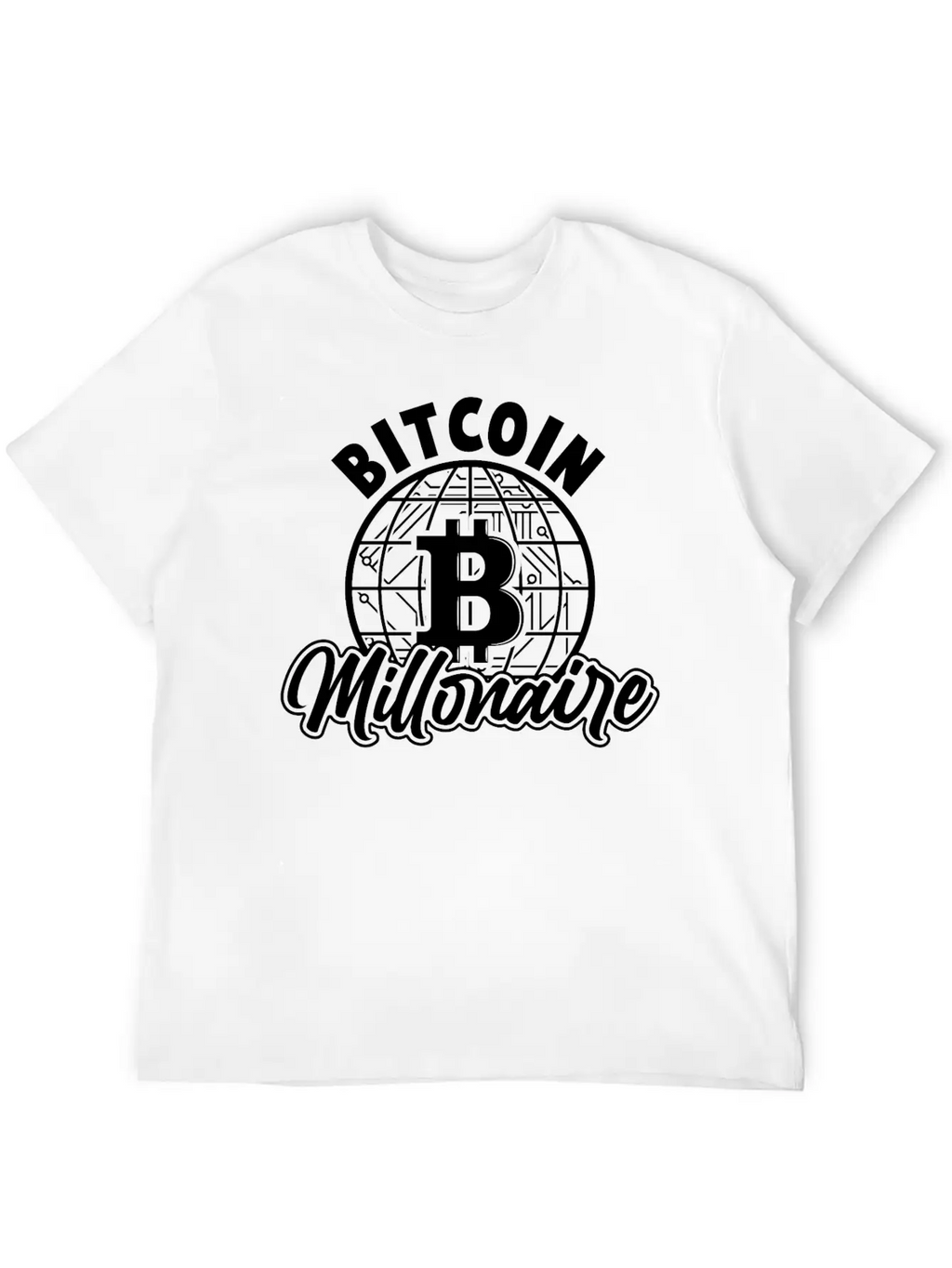 Bitcoin Millonaire Unisex Short Sleeve Soft Cotton T-Shirt – Casual Everyday Wear