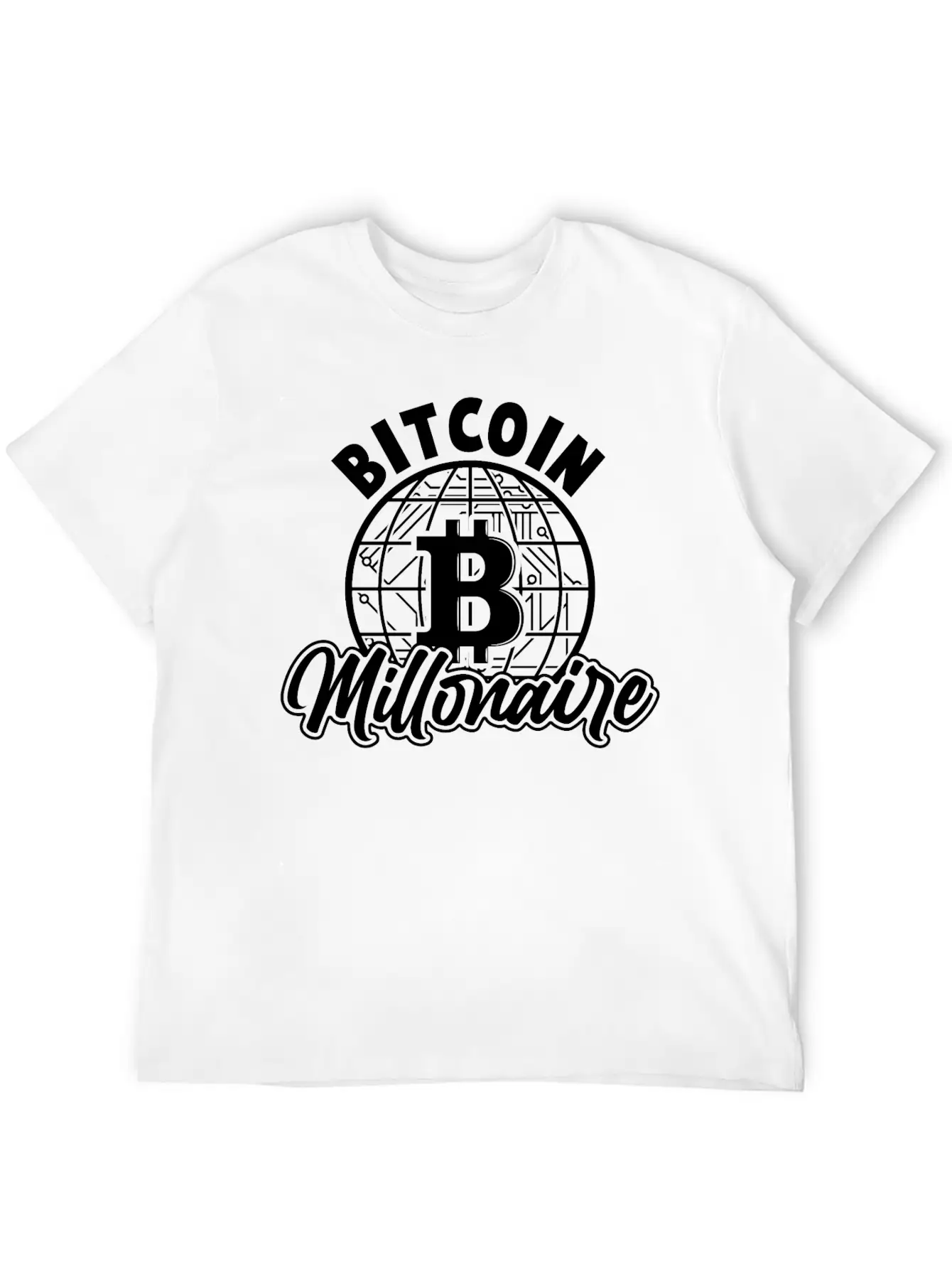 Bitcoin Millonaire Unisex Short Sleeve Soft Cotton T-Shirt – Casual Everyday Wear
