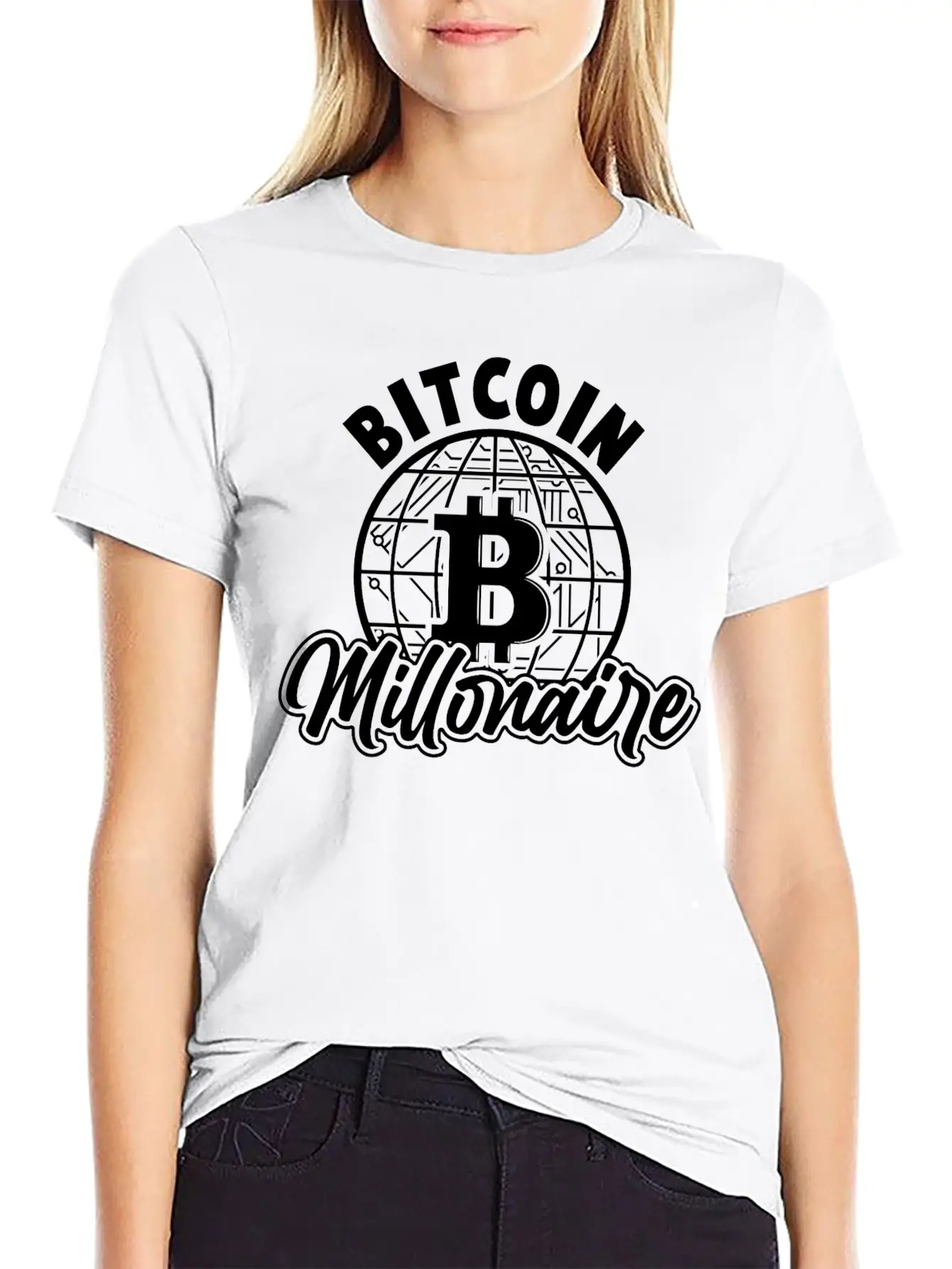 Bitcoin Millonaire Unisex Short Sleeve Soft Cotton T-Shirt – Casual Everyday Wear