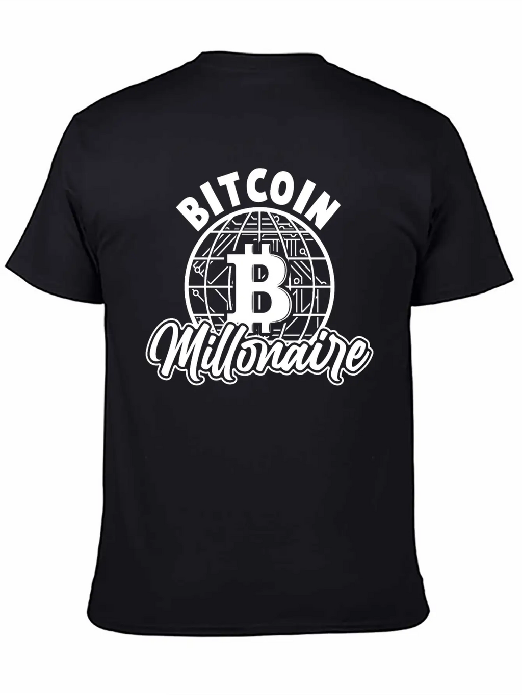 Bitcoin Millonaire Unisex Short Sleeve Soft Cotton T-Shirt – Casual Everyday Wear