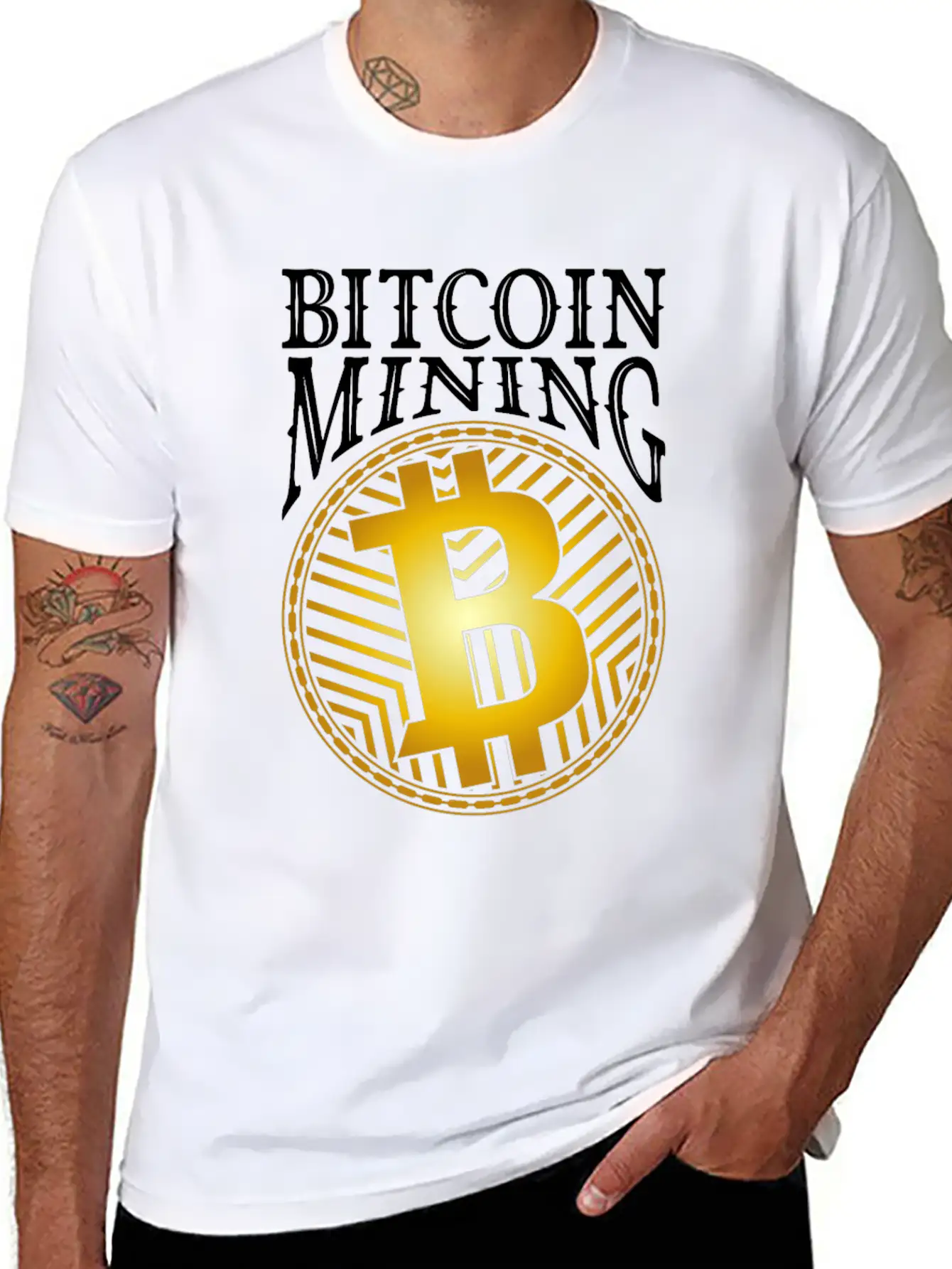 Bitcoin Mining Gift Essential Cotton Tee For Daily Outfits – Unisex Style