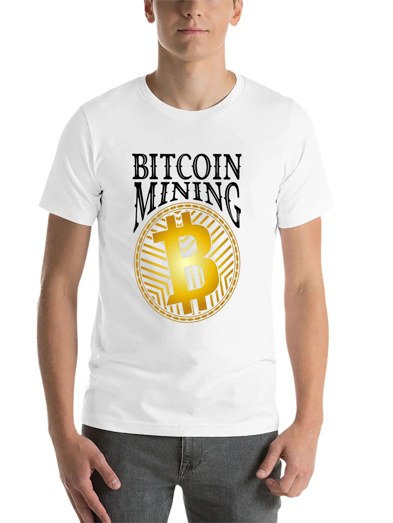 Bitcoin Mining Gift Essential Cotton Tee For Daily Outfits – Unisex Style