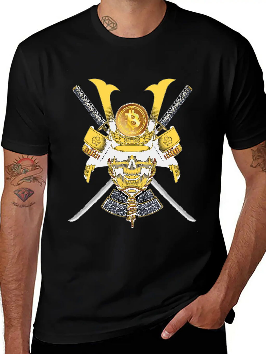 Bitcoin Samurai T-shirt Essential Cotton Tee For Daily Outfits – Unisex Style