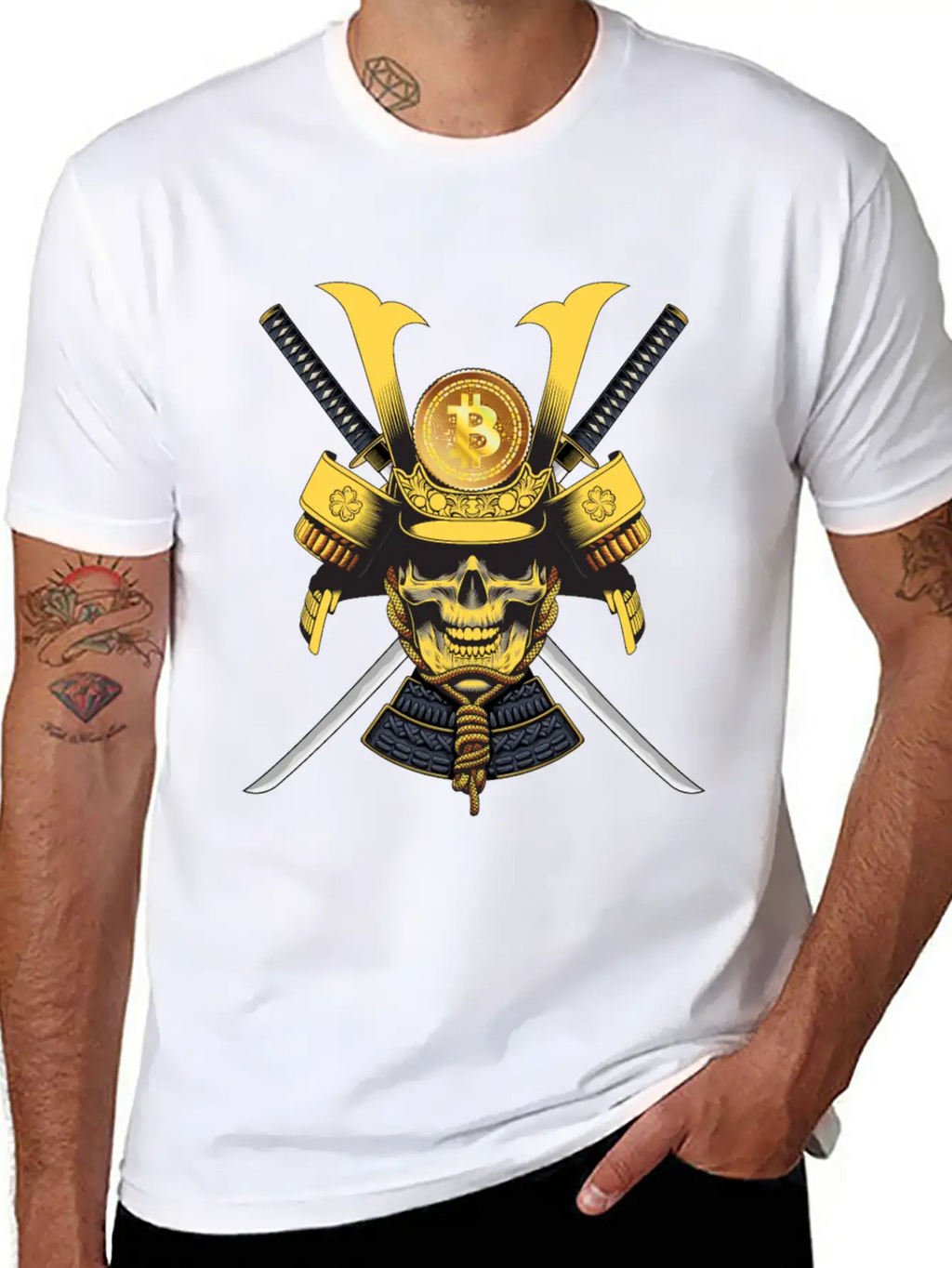 Bitcoin Samurai T-shirt Essential Cotton Tee For Daily Outfits – Unisex Style