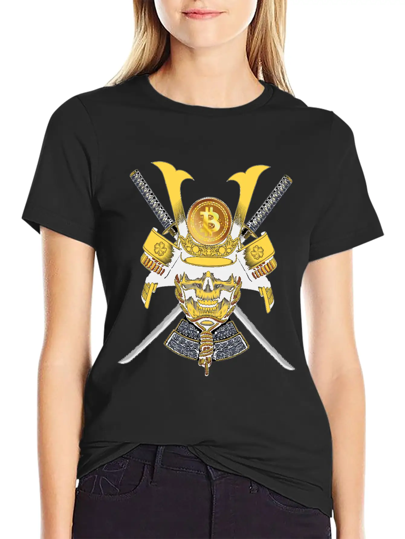 Bitcoin Samurai T-shirt Essential Cotton Tee For Daily Outfits – Unisex Style