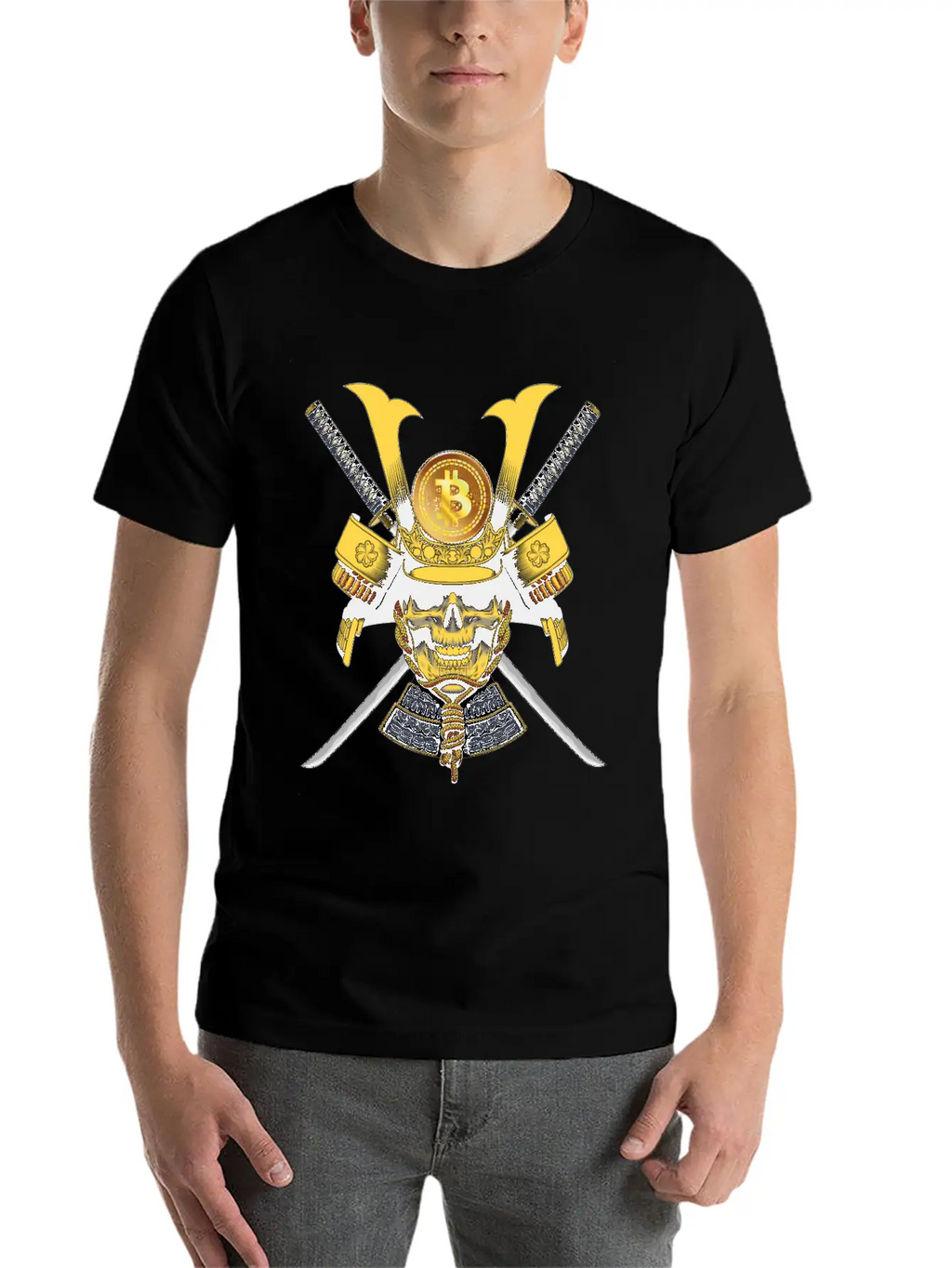 Bitcoin Samurai T-shirt Essential Cotton Tee For Daily Outfits – Unisex Style