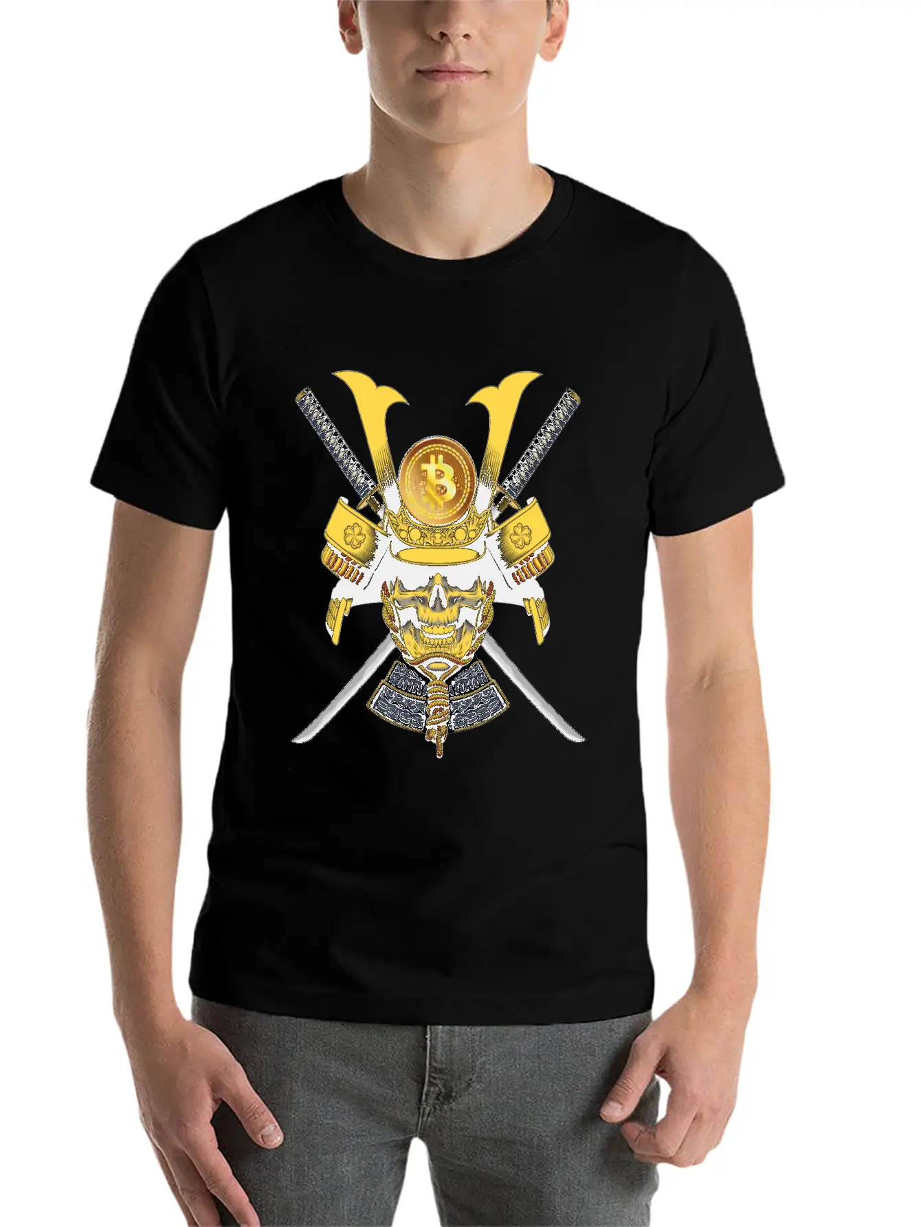 Bitcoin Samurai T-shirt Essential Cotton Tee For Daily Outfits – Unisex Style