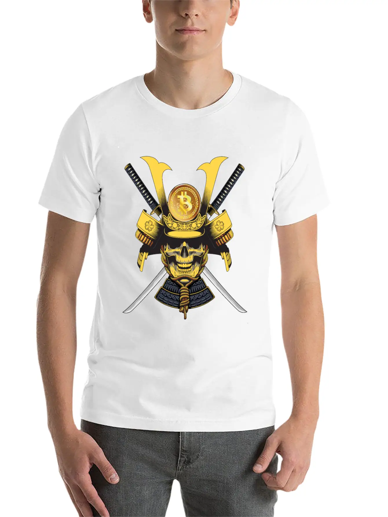 Bitcoin Samurai T-shirt Essential Cotton Tee For Daily Outfits – Unisex Style