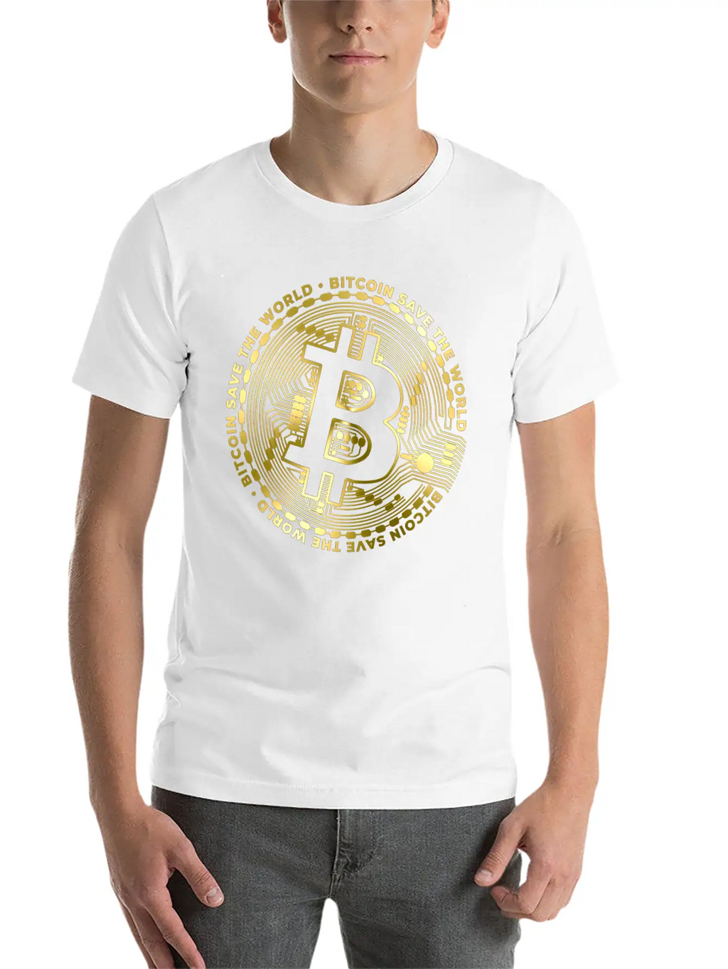Bitcoin Save The World ´by ART8NS Unisex Casual T-Shirt – Clean Design For Daily Comfort