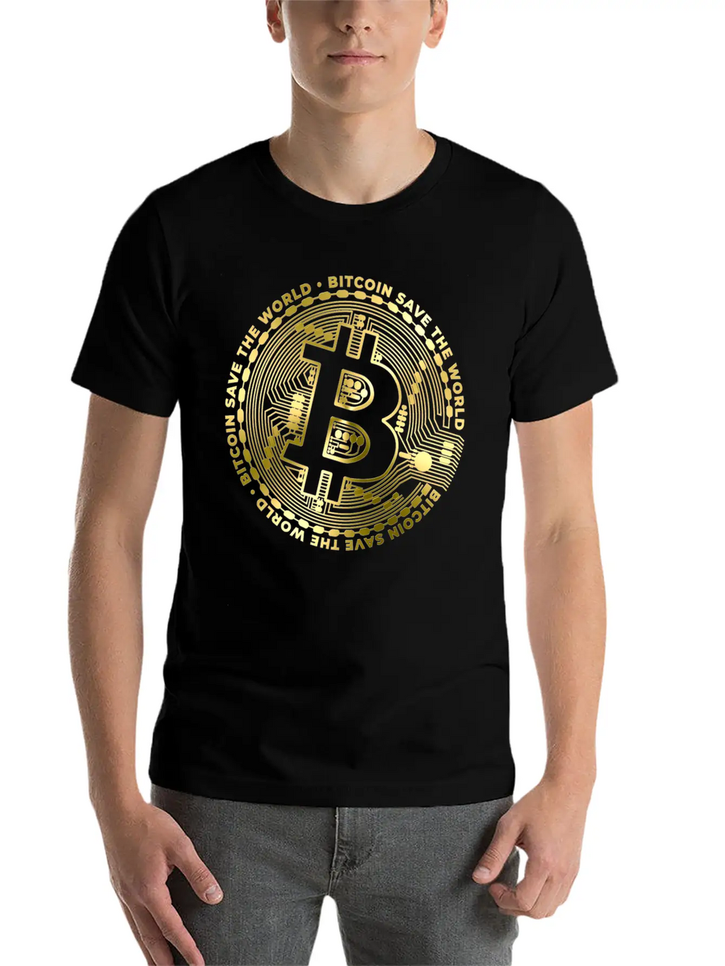 Bitcoin Save The World ´by ART8NS Unisex Casual T-Shirt – Clean Design For Daily Comfort
