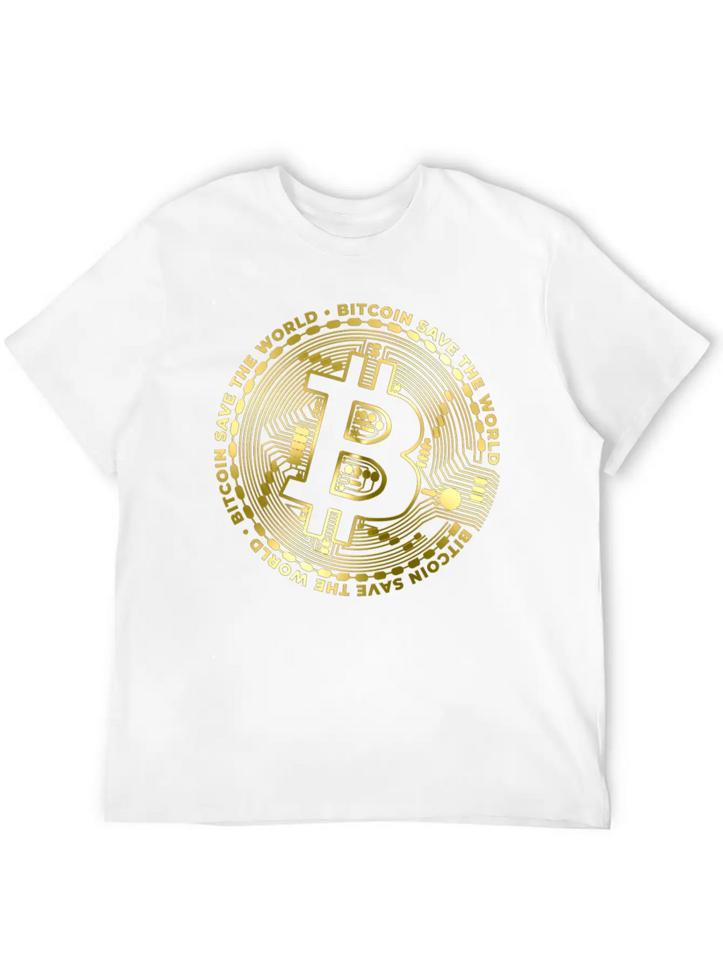 Bitcoin Save The World ´by ART8NS Unisex Casual T-Shirt – Clean Design For Daily Comfort