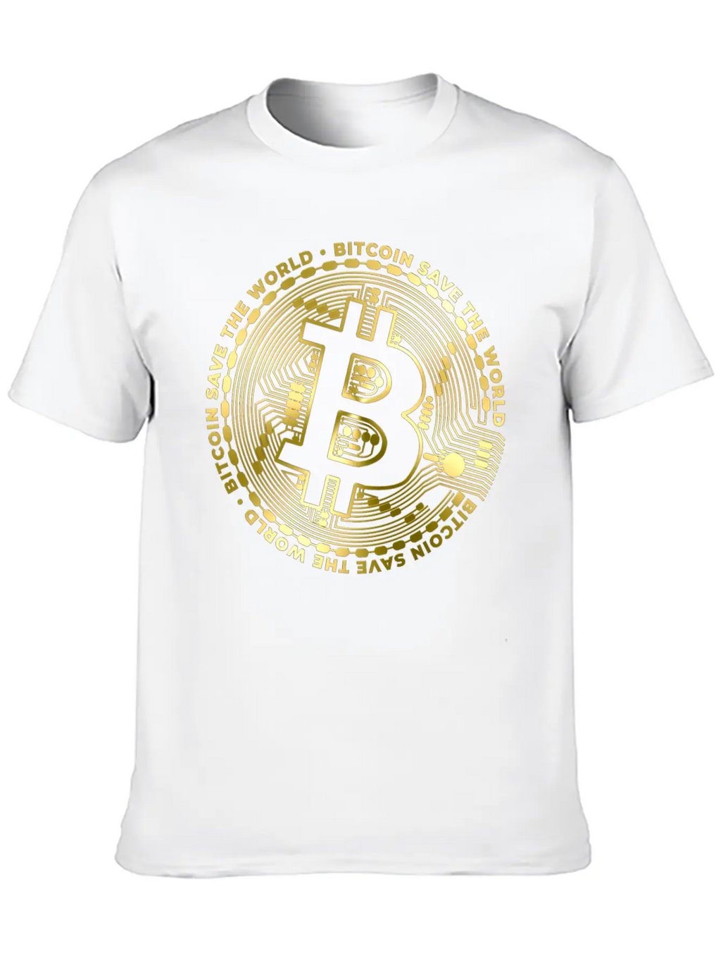 Bitcoin Save The World ´by ART8NS Unisex Casual T-Shirt – Clean Design For Daily Comfort
