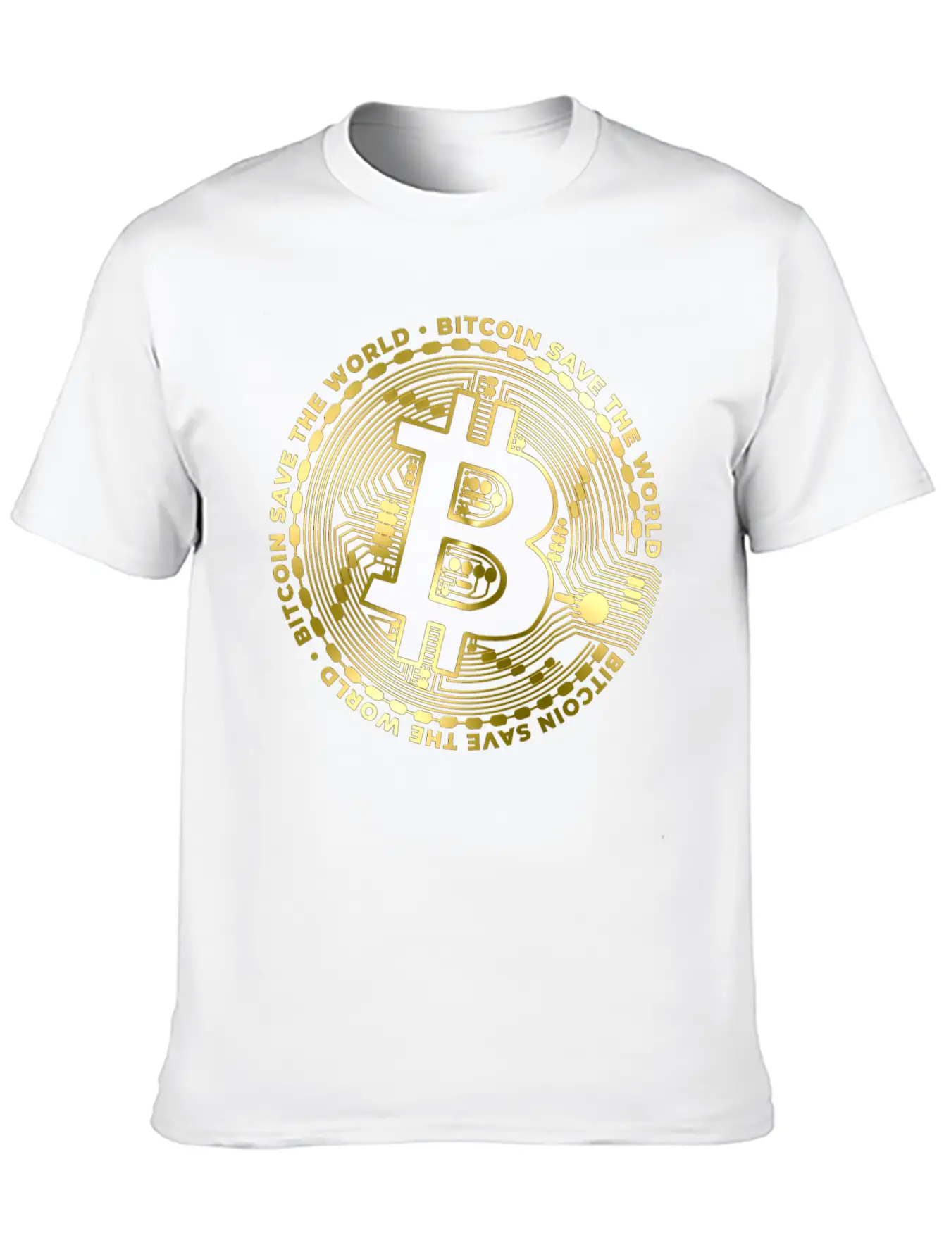 Bitcoin Save The World ´by ART8NS Unisex Casual T-Shirt – Clean Design For Daily Comfort