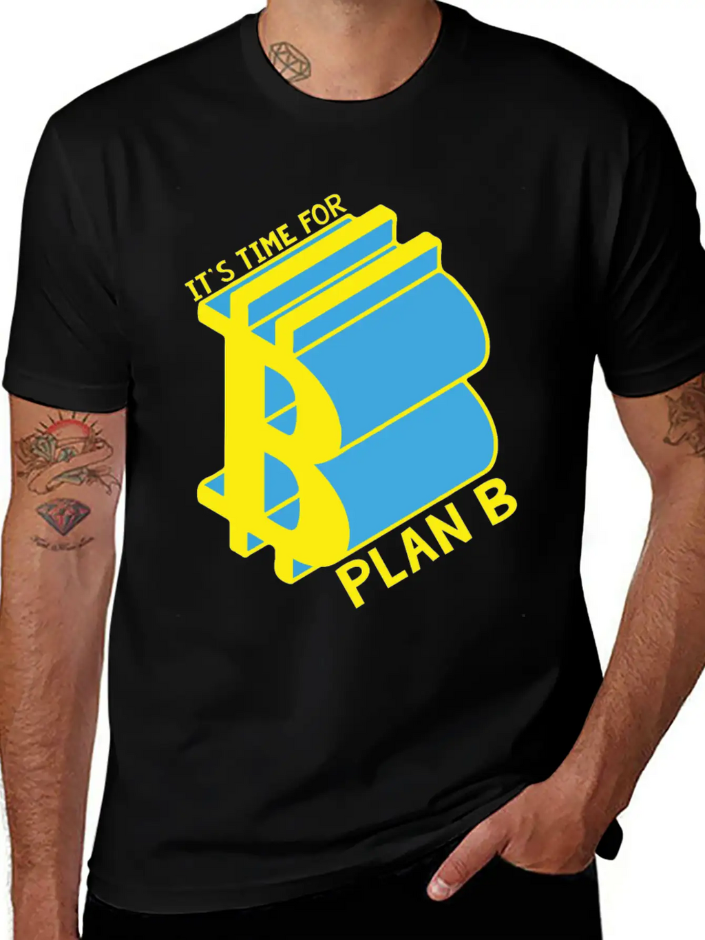 Bitcoin, Time For Plan B, Money Casual Graphic T-Shirt – Simple And Comfortable Daily Wear