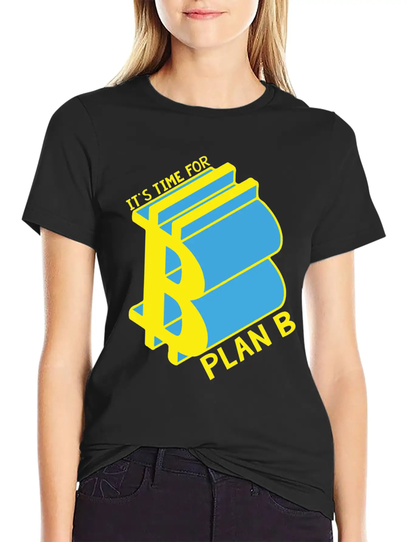 Bitcoin, Time For Plan B, Money Casual Graphic T-Shirt – Simple And Comfortable Daily Wear
