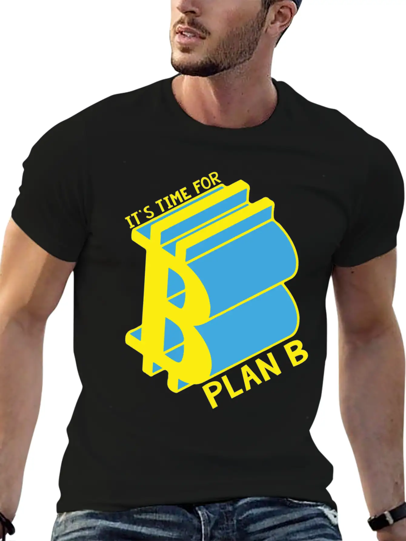 Bitcoin, Time For Plan B, Money Casual Graphic T-Shirt – Simple And Comfortable Daily Wear