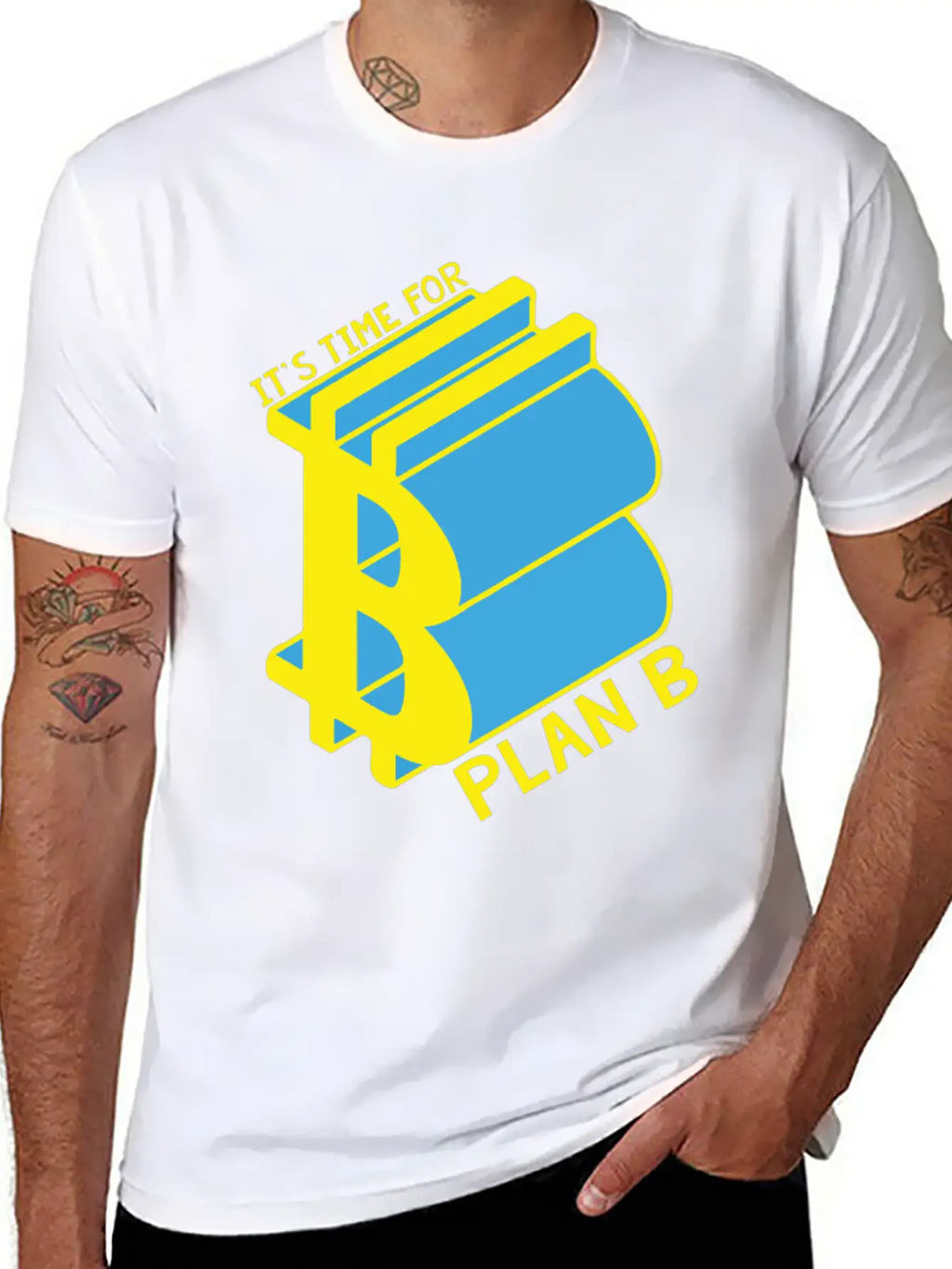 Bitcoin, Time For Plan B, Money Casual Graphic T-Shirt – Simple And Comfortable Daily Wear