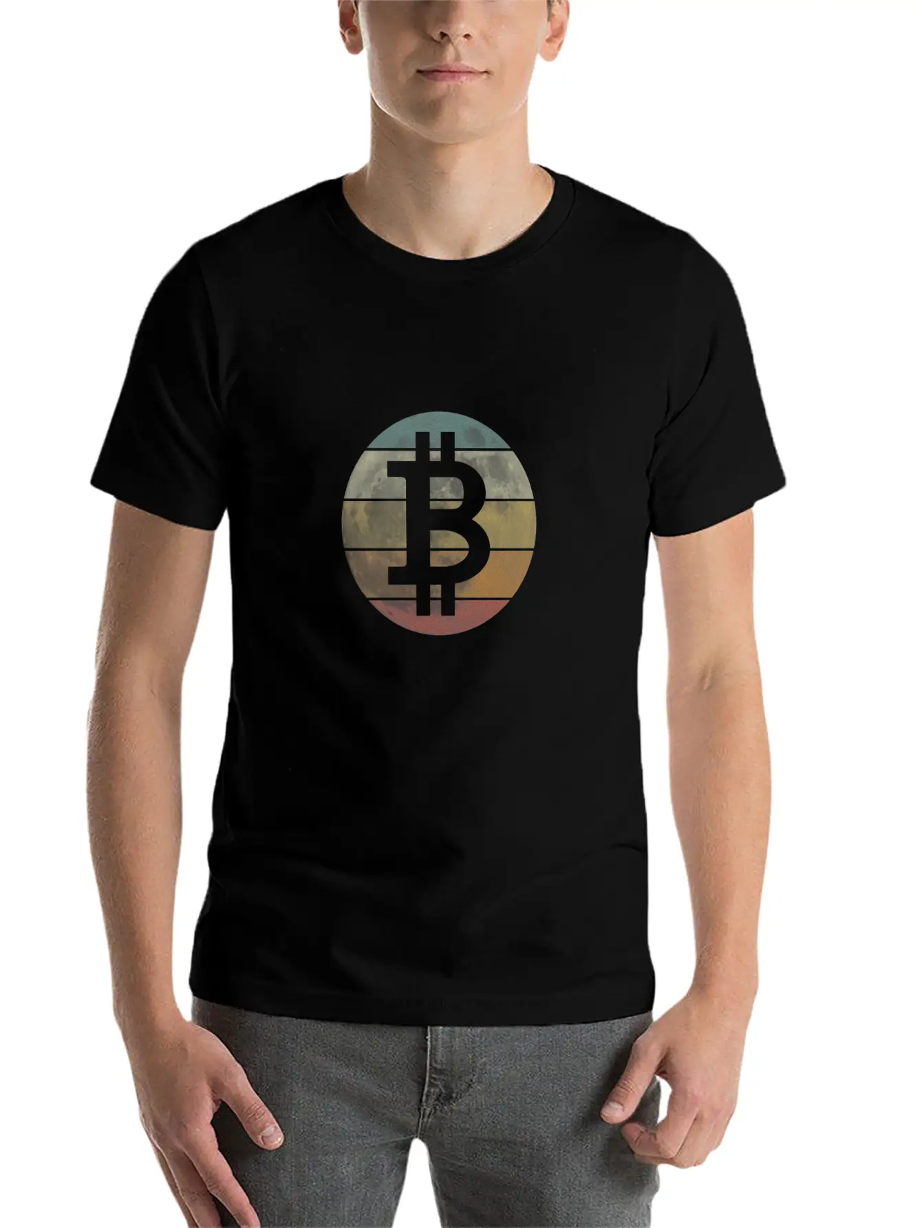 Bitcoin Vintage To The Moon Unisex Casual T-Shirt – Clean Design For Daily Comfort