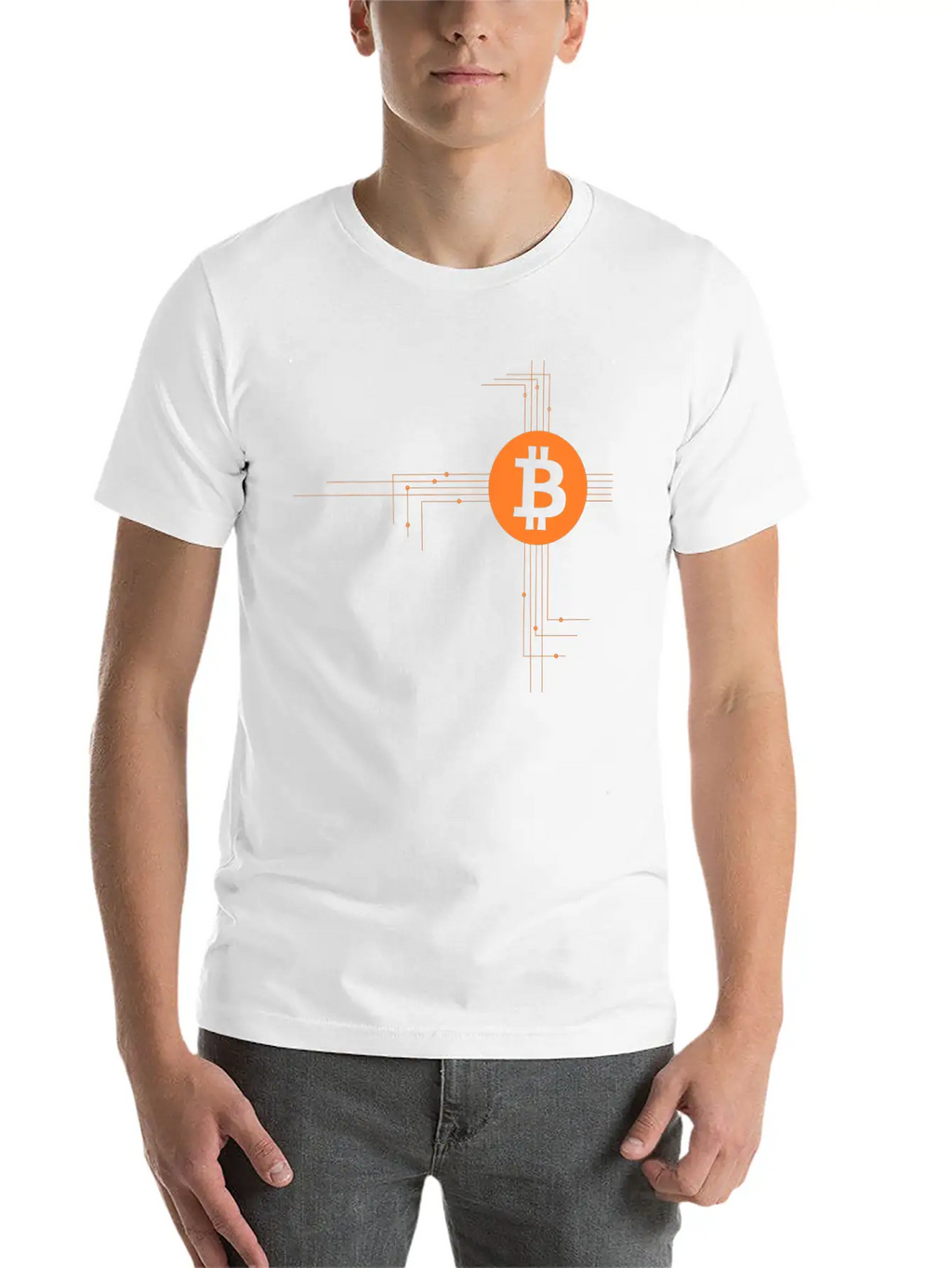 Bitcoin Wires Unisex Casual T-Shirt – Clean Design For Daily Comfort