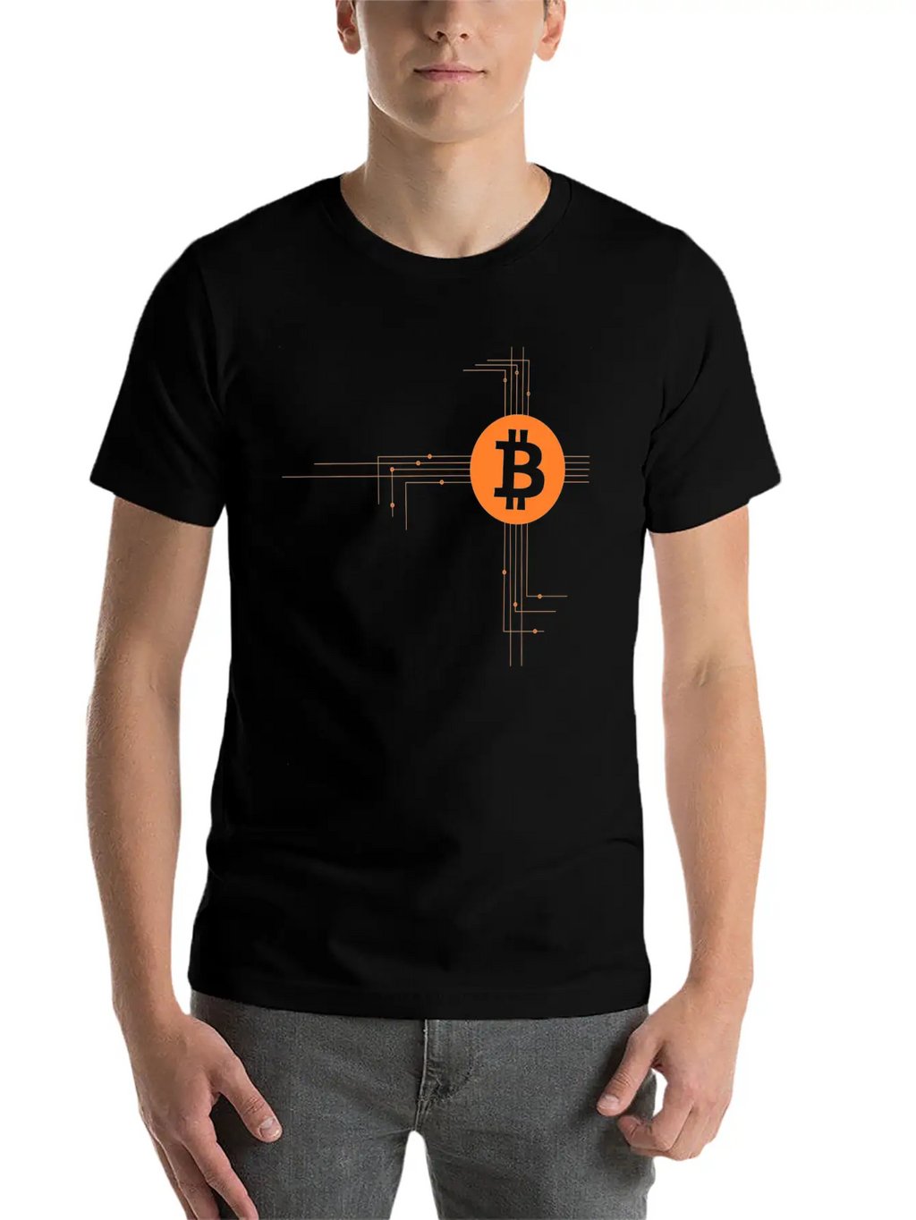 Bitcoin Wires Unisex Casual T-Shirt – Clean Design For Daily Comfort