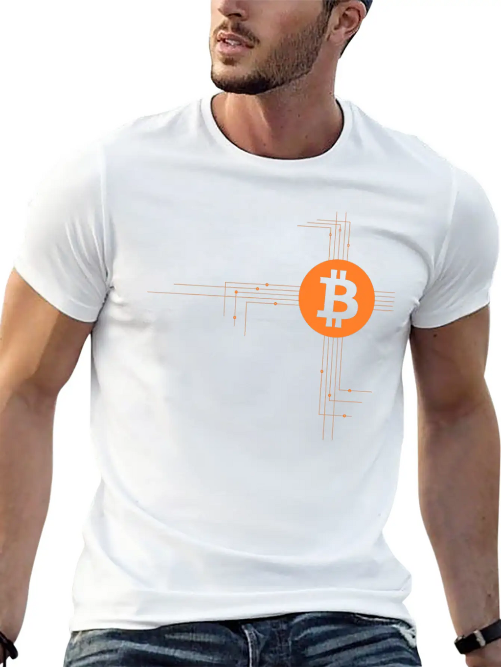 Bitcoin Wires Unisex Casual T-Shirt – Clean Design For Daily Comfort
