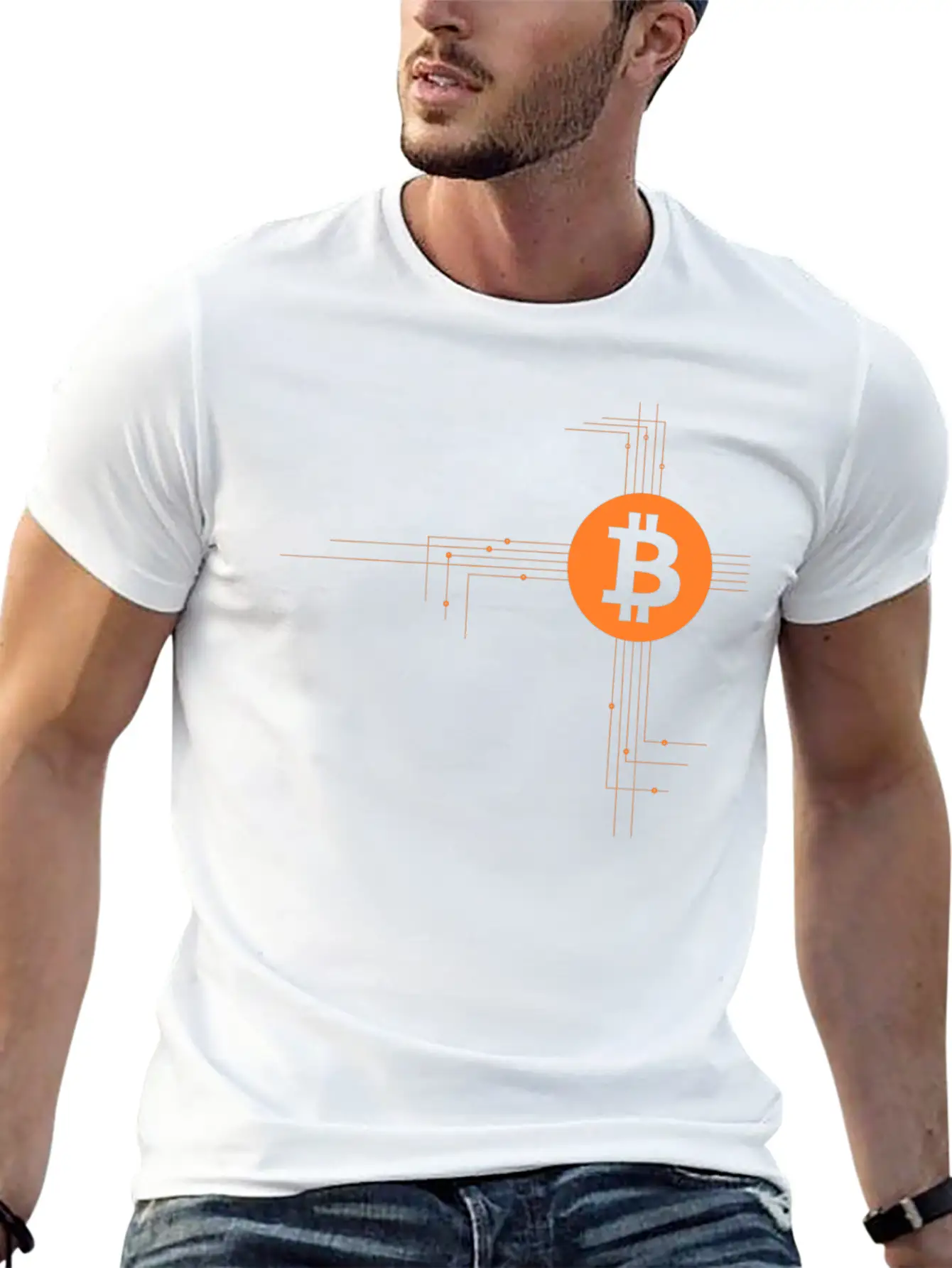 Bitcoin Wires Unisex Casual T-Shirt – Clean Design For Daily Comfort