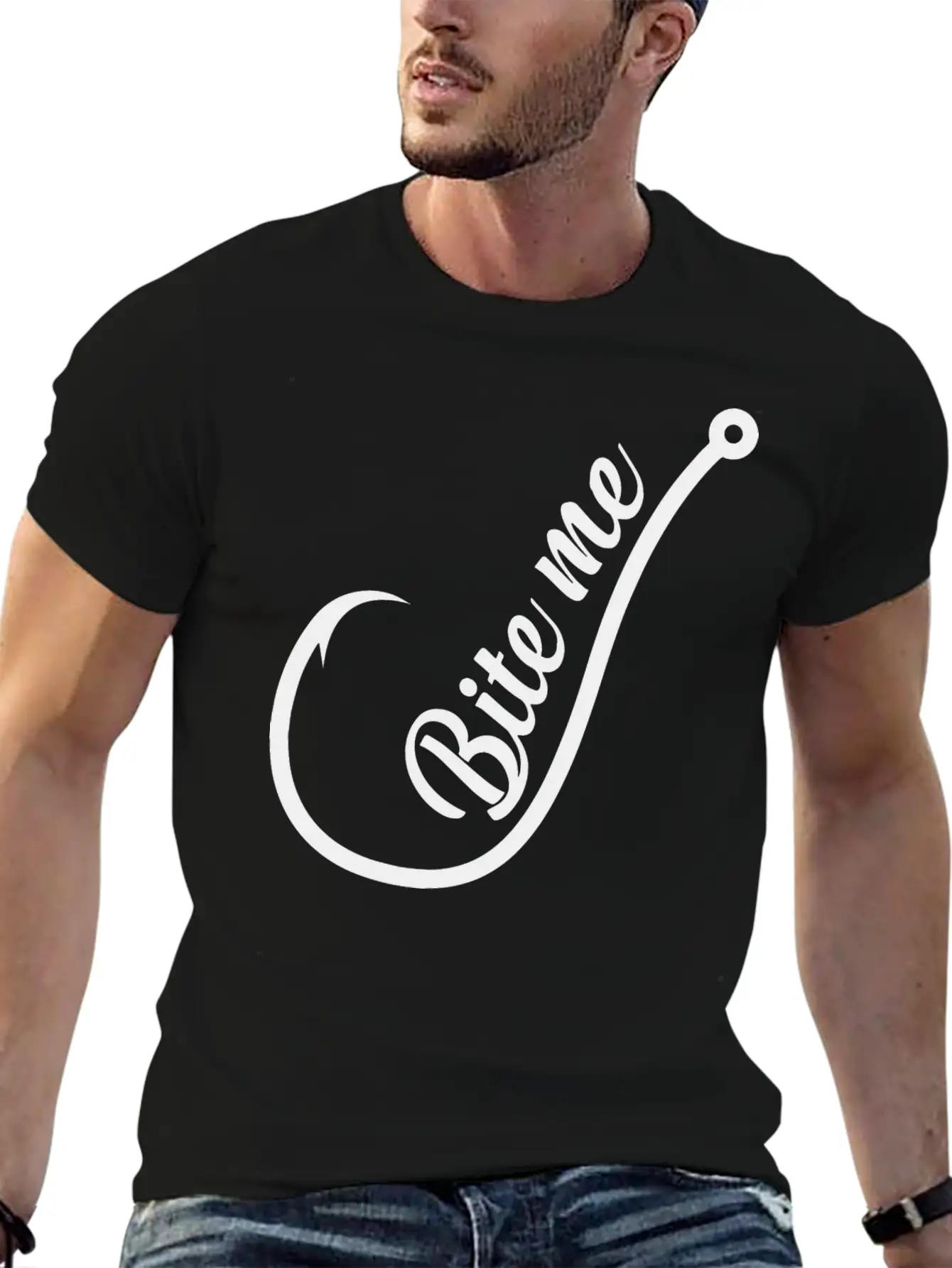 Bite Me Hook Unisex Casual T-Shirt – Clean Design For Daily Comfort