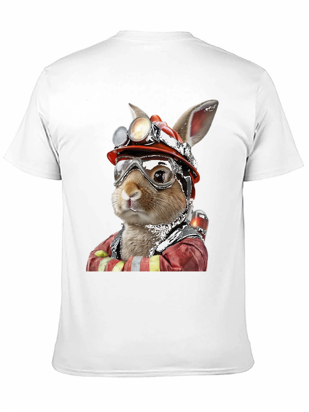 Firefighter Rabbit T-Shirt Unique Graphic Tee