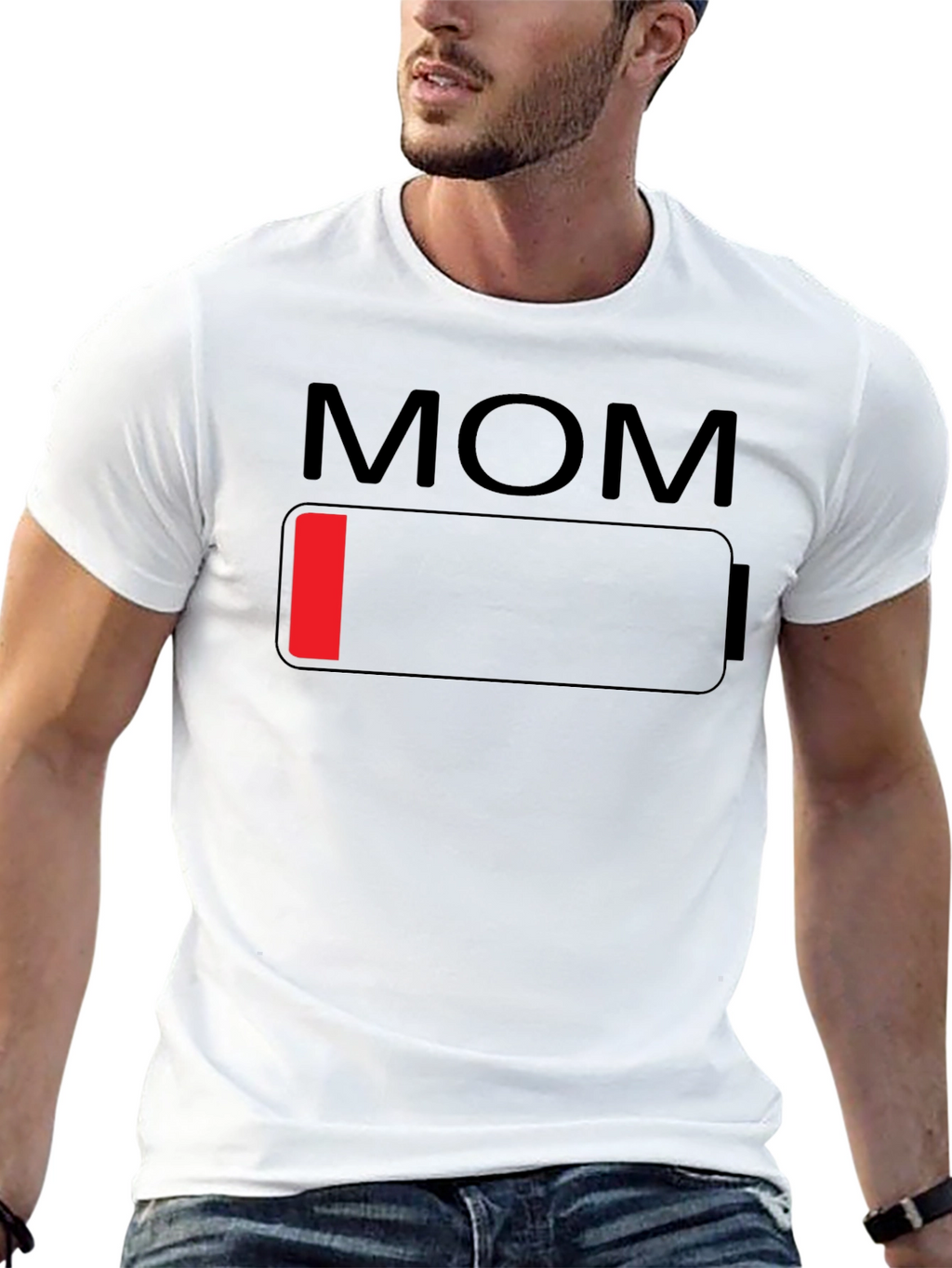 Mom Low Battery T-Shirt - Funny Mothers Day Gift