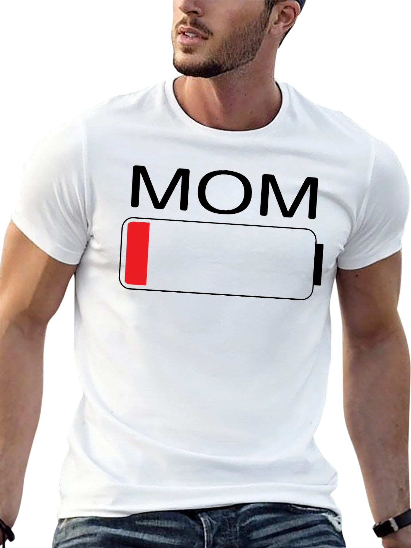 Mom Low Battery T-Shirt - Funny Mothers Day Gift