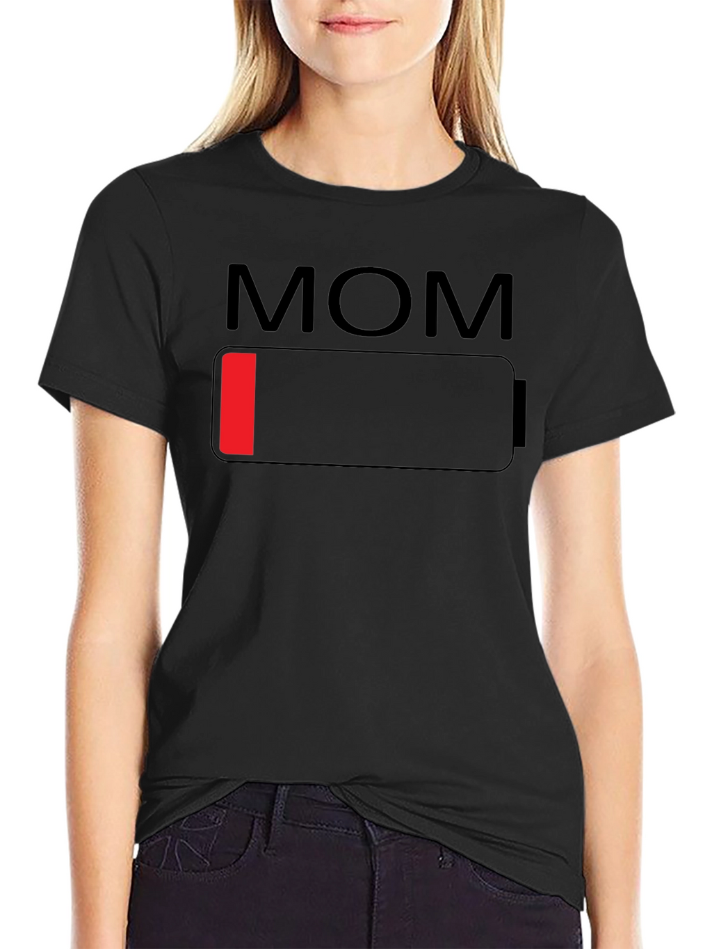 Mom Low Battery T-Shirt - Funny Mothers Day Gift