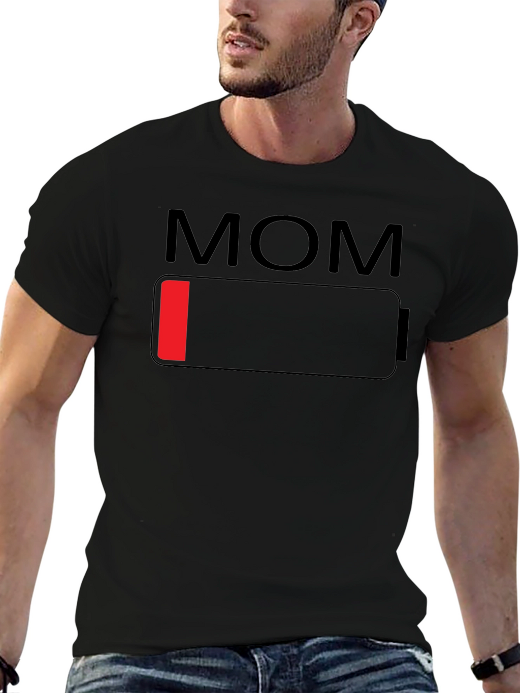 Mom Low Battery T-Shirt - Funny Mothers Day Gift