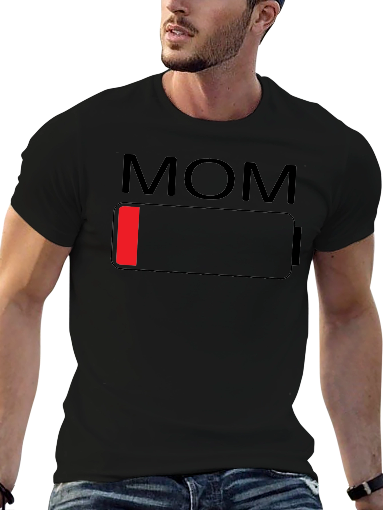 Mom Low Battery T-Shirt - Funny Mothers Day Gift