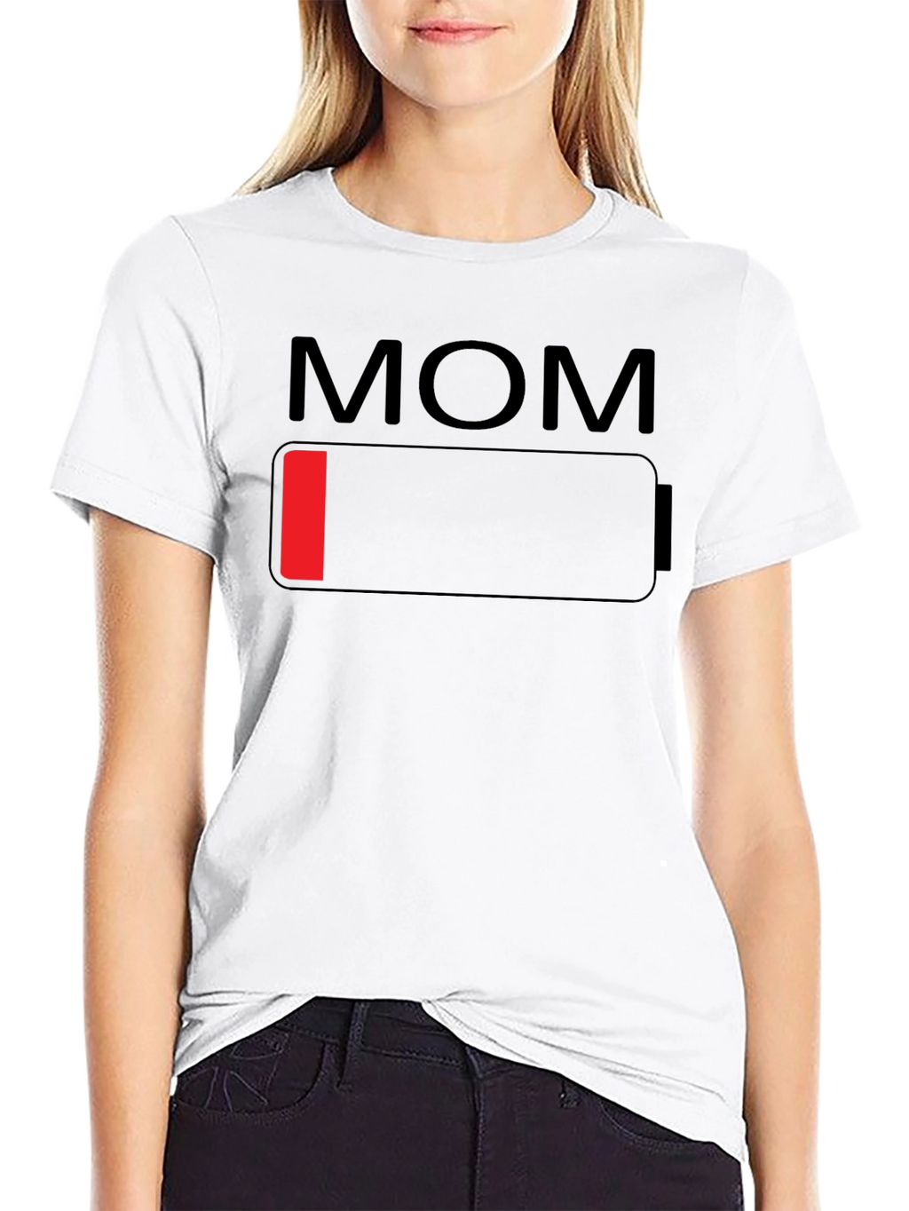 Mom Low Battery T-Shirt - Funny Mothers Day Gift