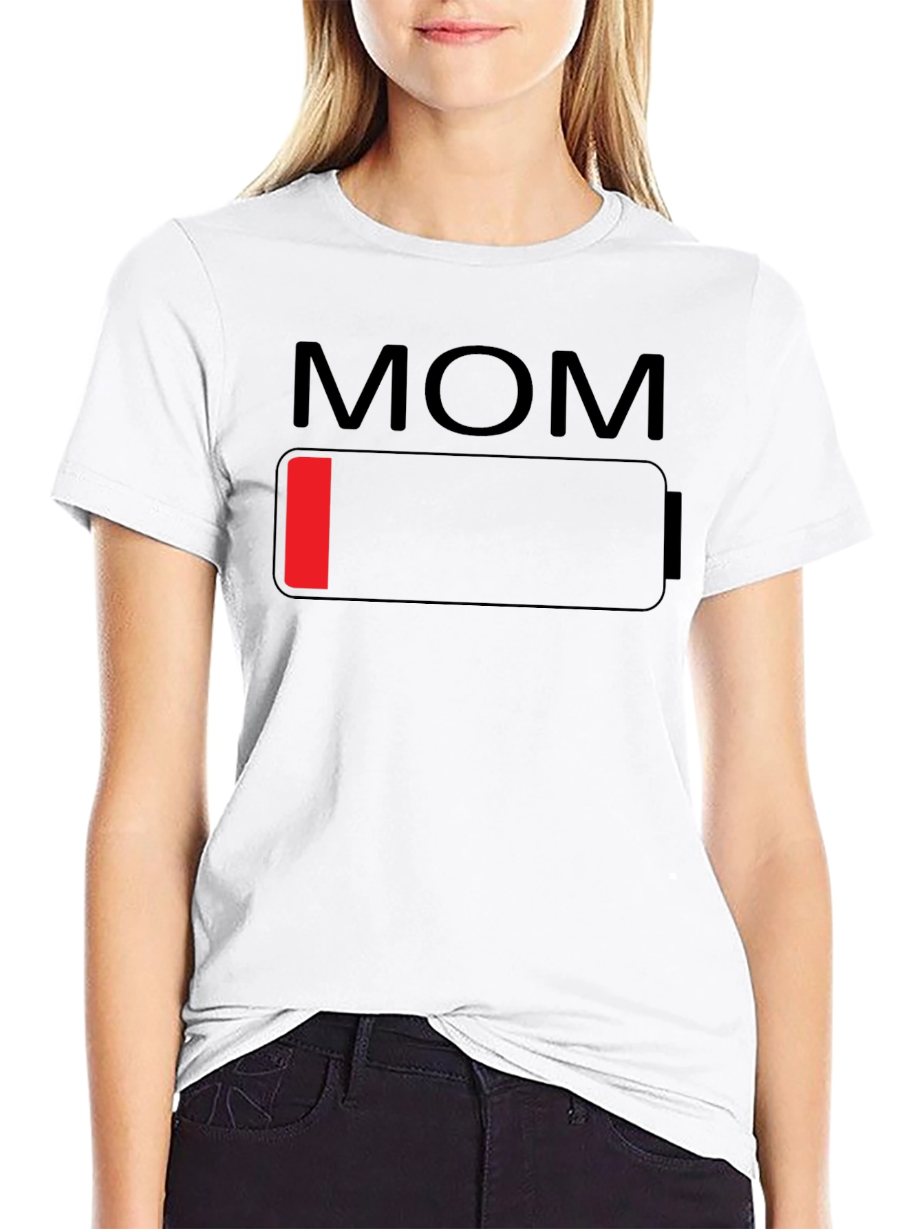 Mom Low Battery T-Shirt - Funny Mothers Day Gift