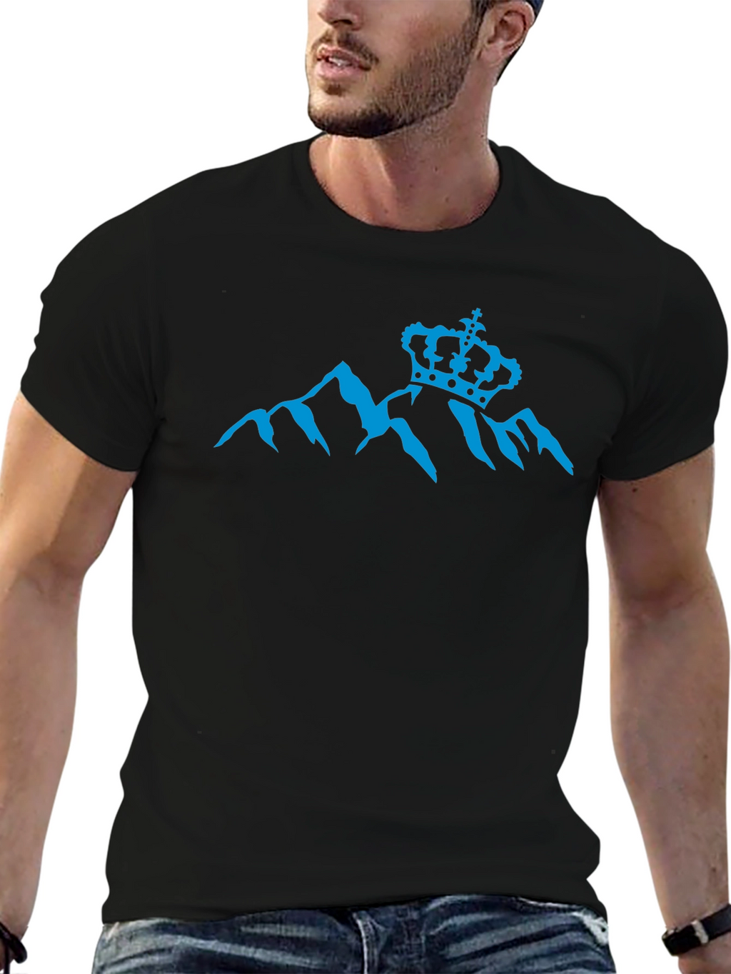 Mountain Crown Graphic Tee - Black