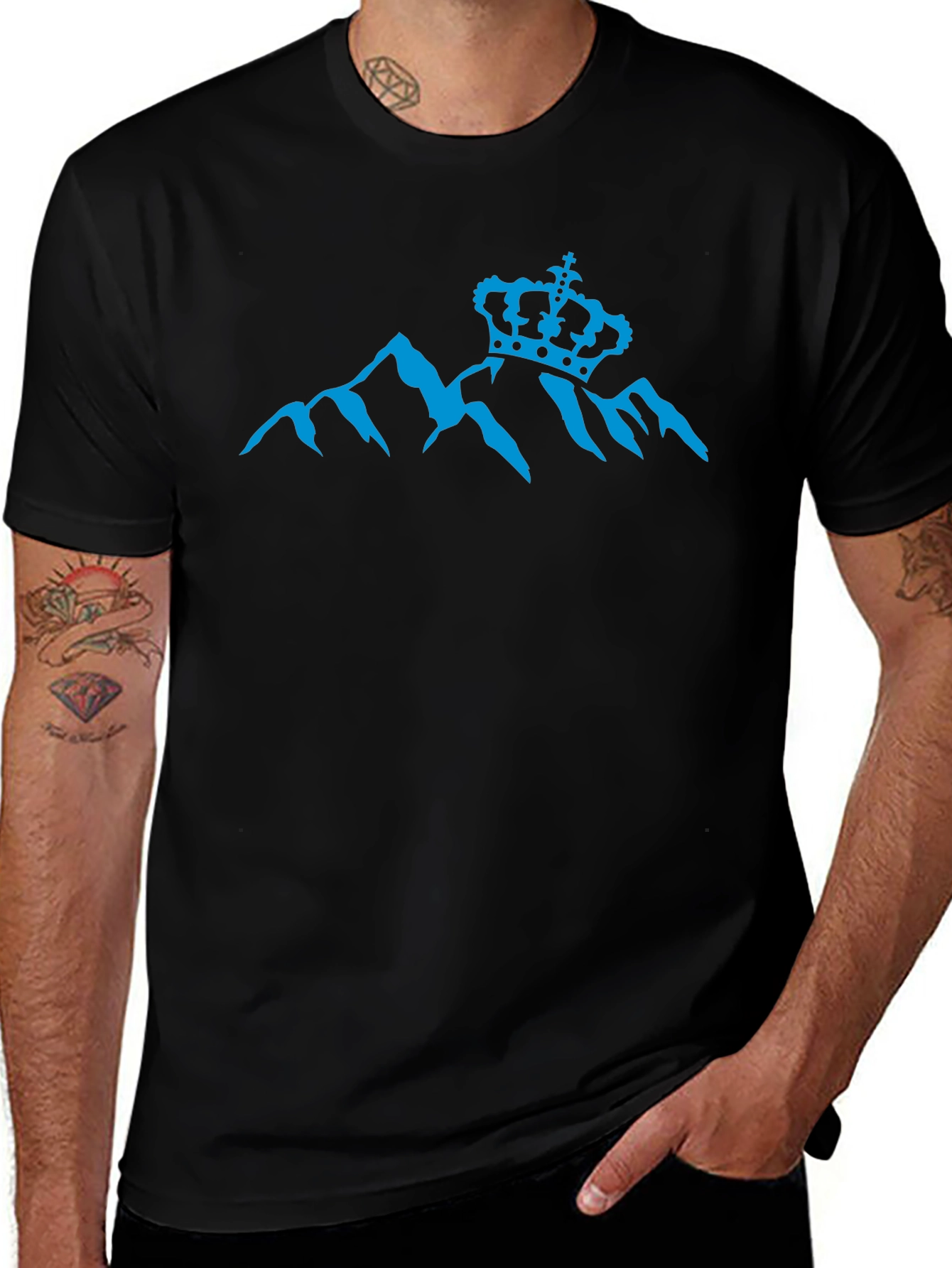 Mountain Crown Graphic Tee - Black