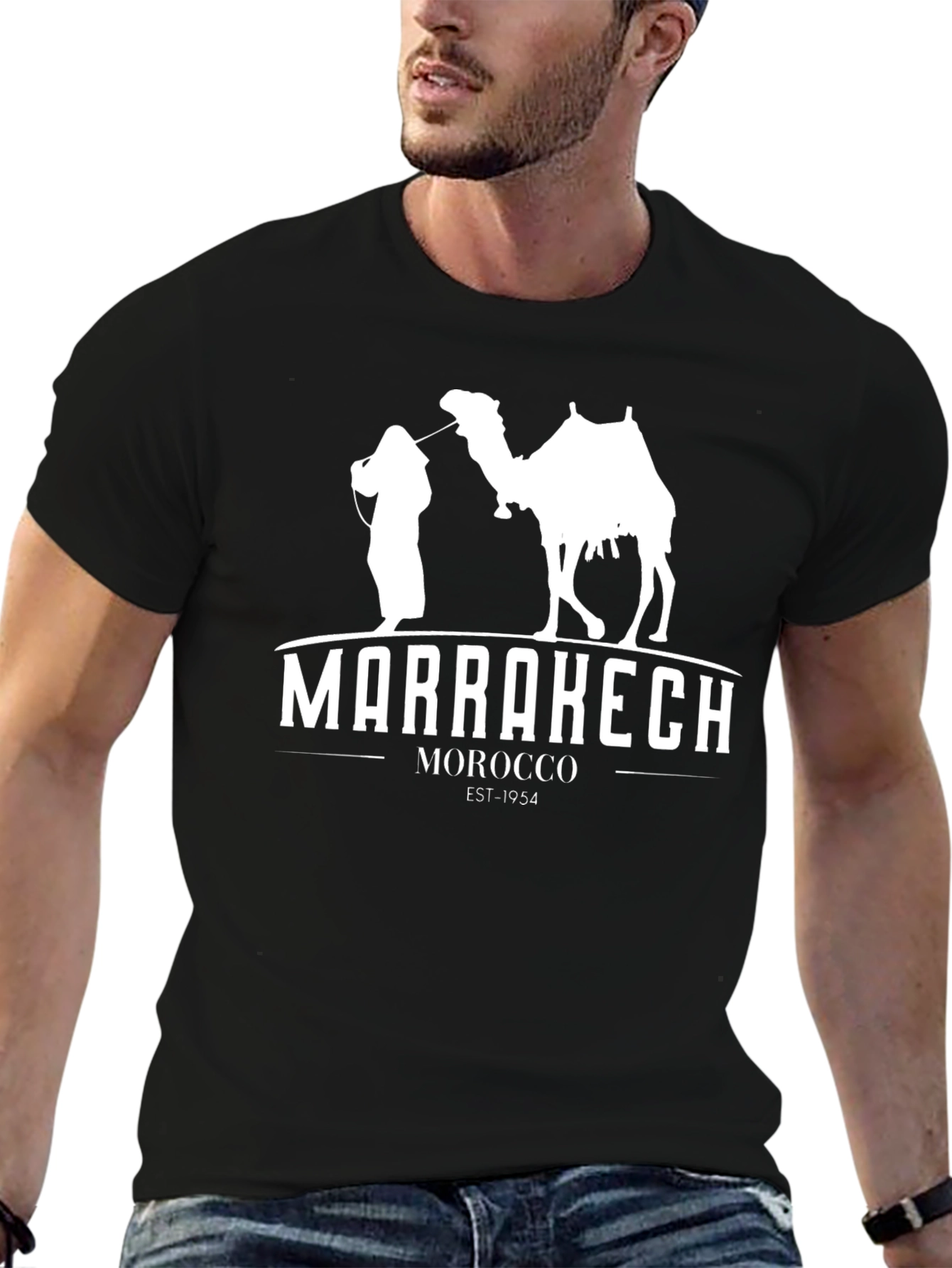 Marrakech Morocco T-Shirt - Black Graphic Tee