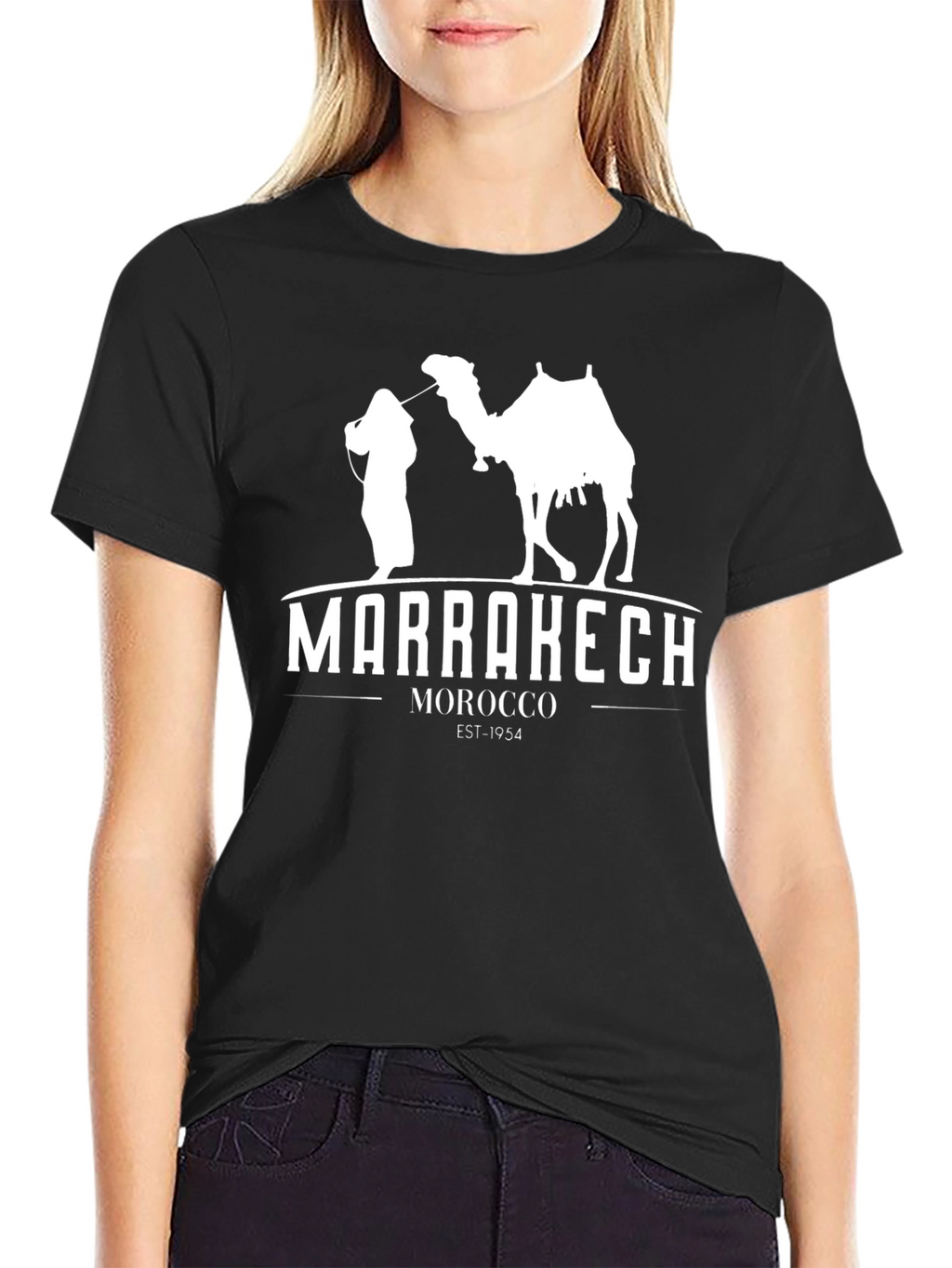 Marrakech Morocco T-Shirt - Black Graphic Tee