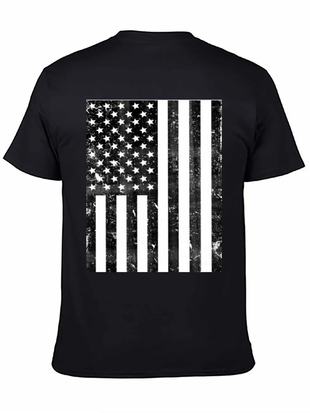 Black And White American Flag Casual Graphic T-Shirt – Simple And Comfortable Daily Wear