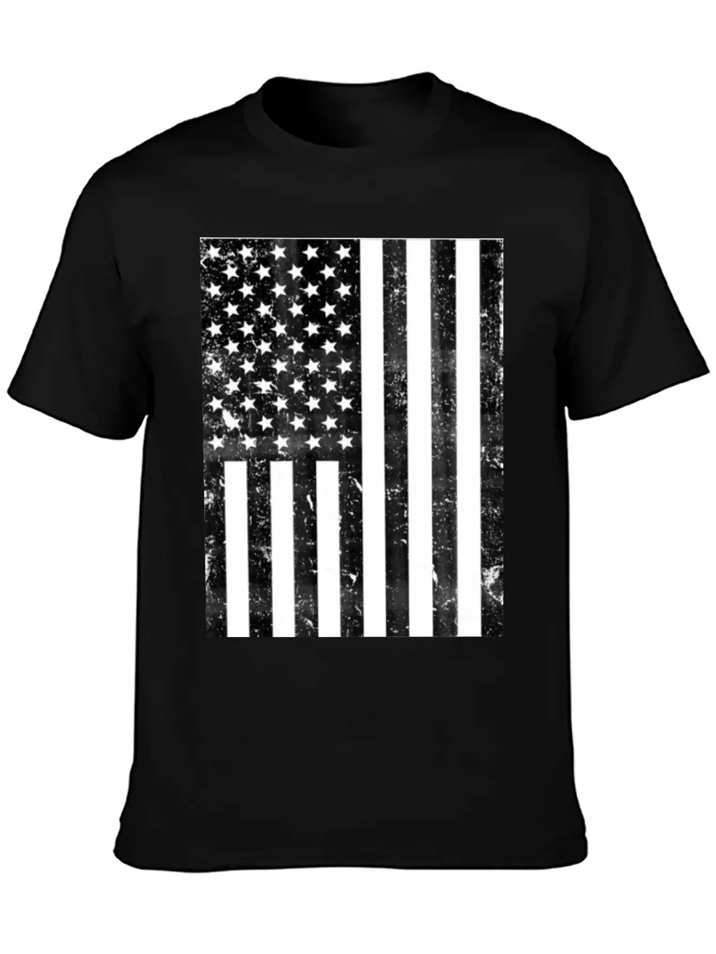 Black And White American Flag Casual Graphic T-Shirt – Simple And Comfortable Daily Wear