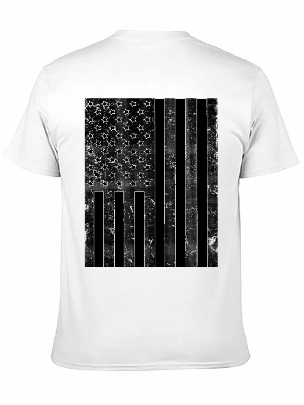 Black And White American Flag Casual Graphic T-Shirt – Simple And Comfortable Daily Wear