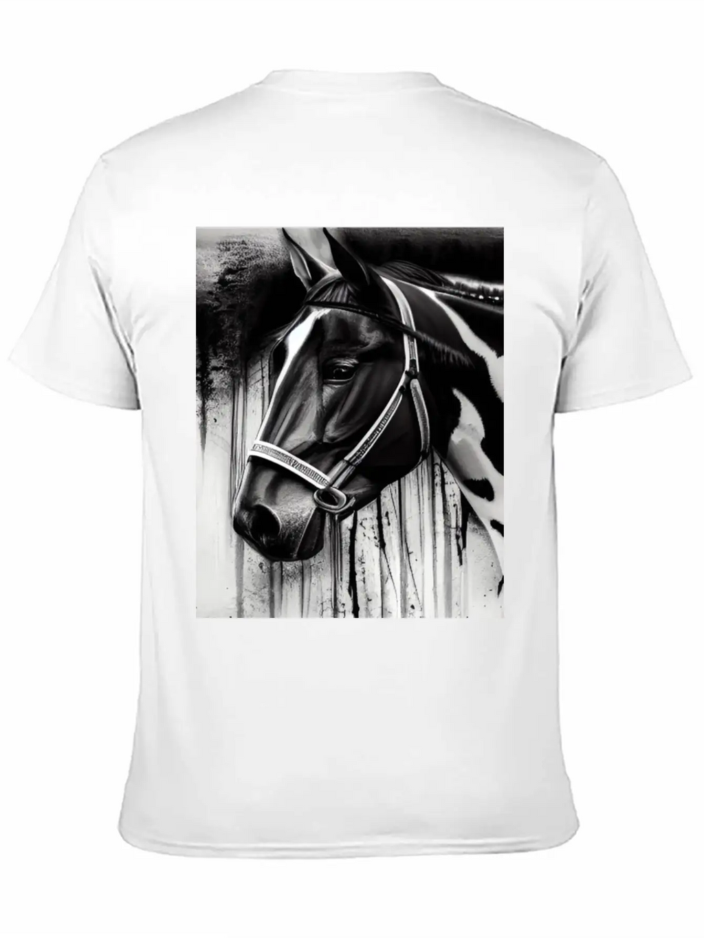 Black And White Horse Breathable Soft Cotton T-Shirt – Timeless Casual Look