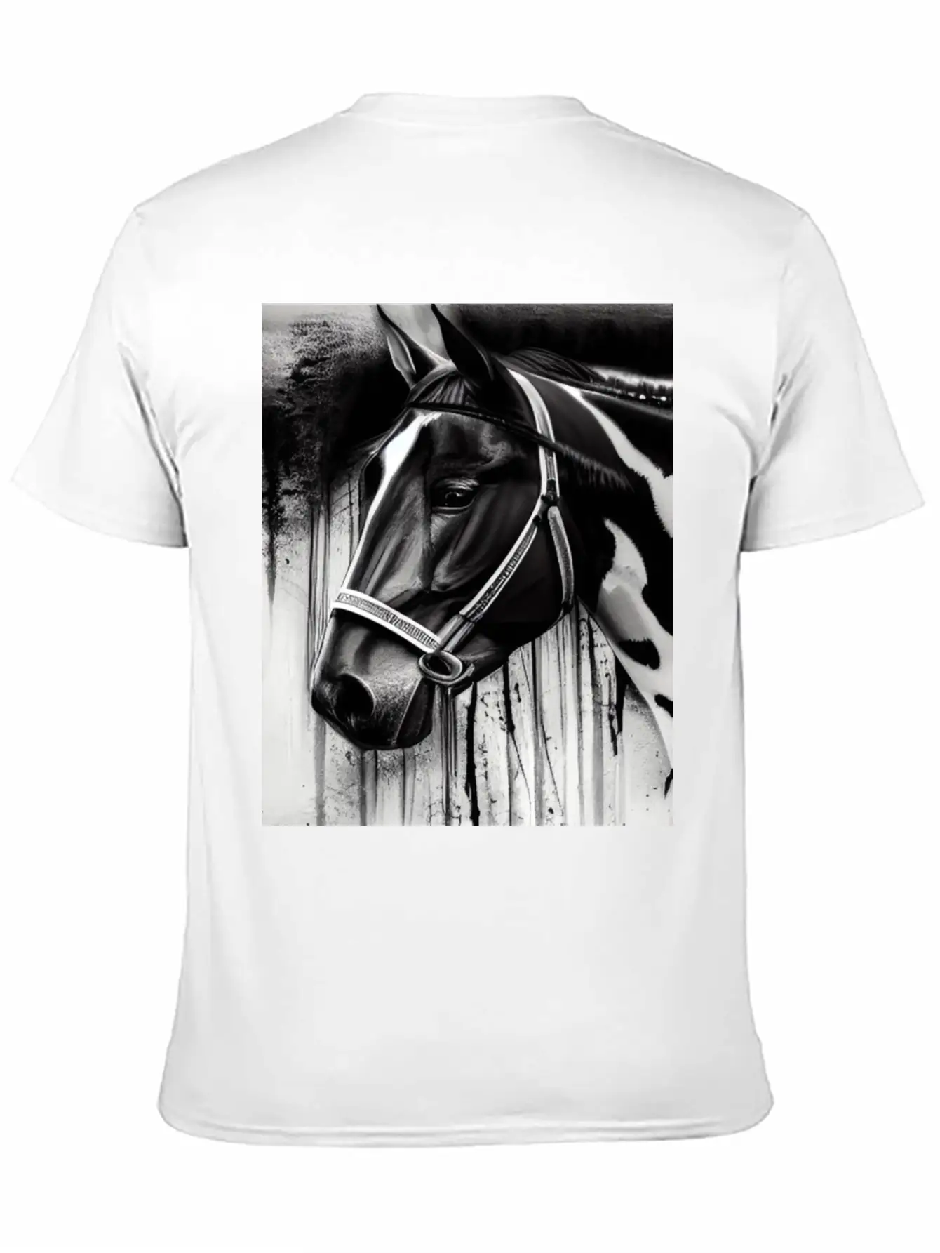 Black And White Horse Breathable Soft Cotton T-Shirt – Timeless Casual Look