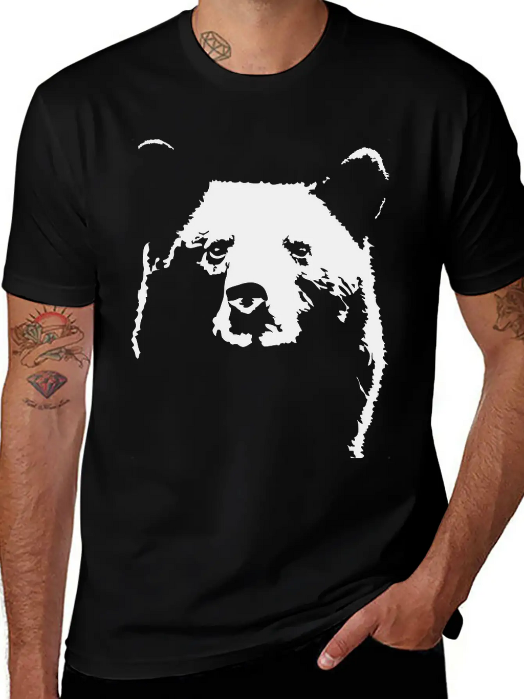 Black Bear Casual Graphic T-Shirt – Simple And Comfortable Daily Wear