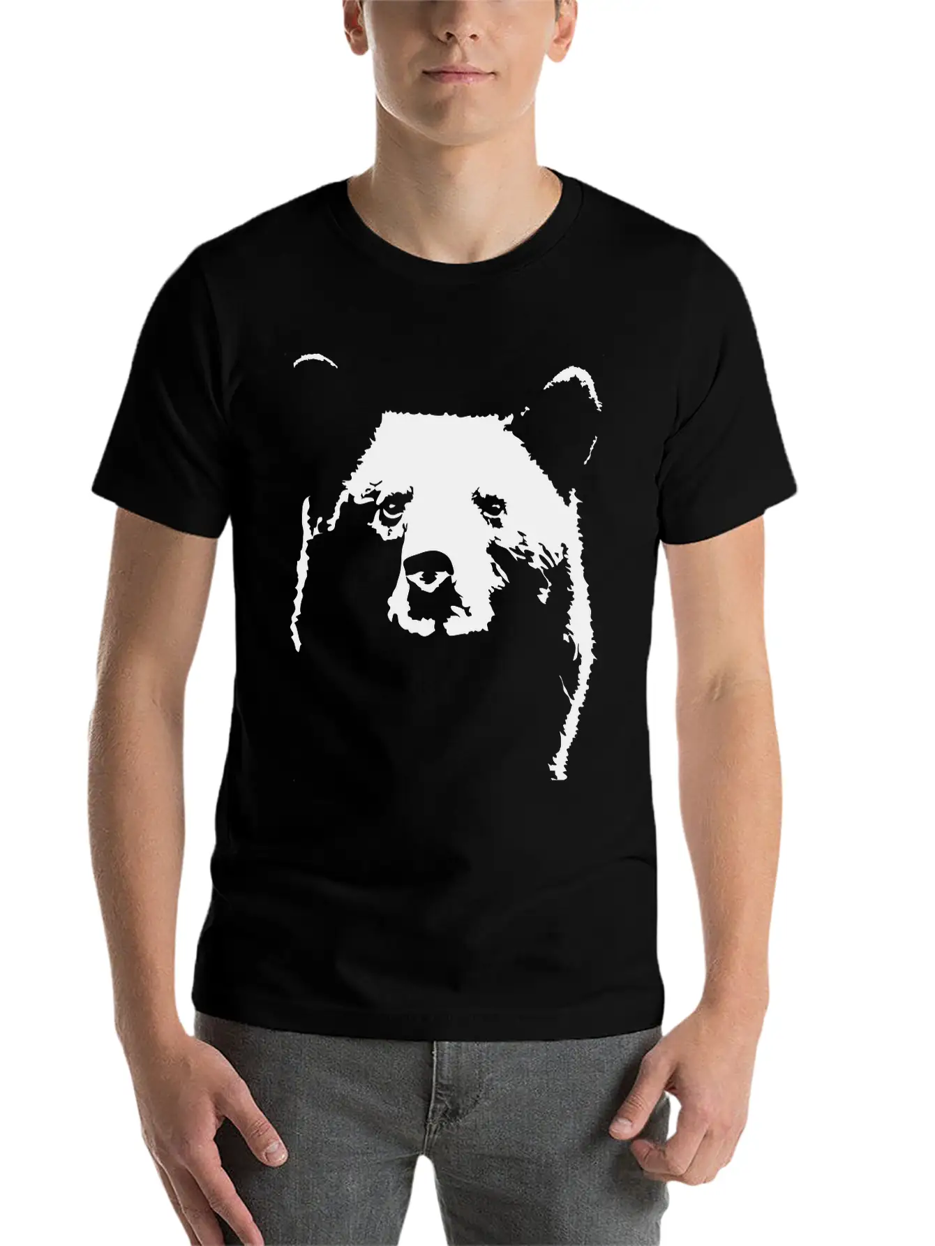 Black Bear Casual Graphic T-Shirt – Simple And Comfortable Daily Wear
