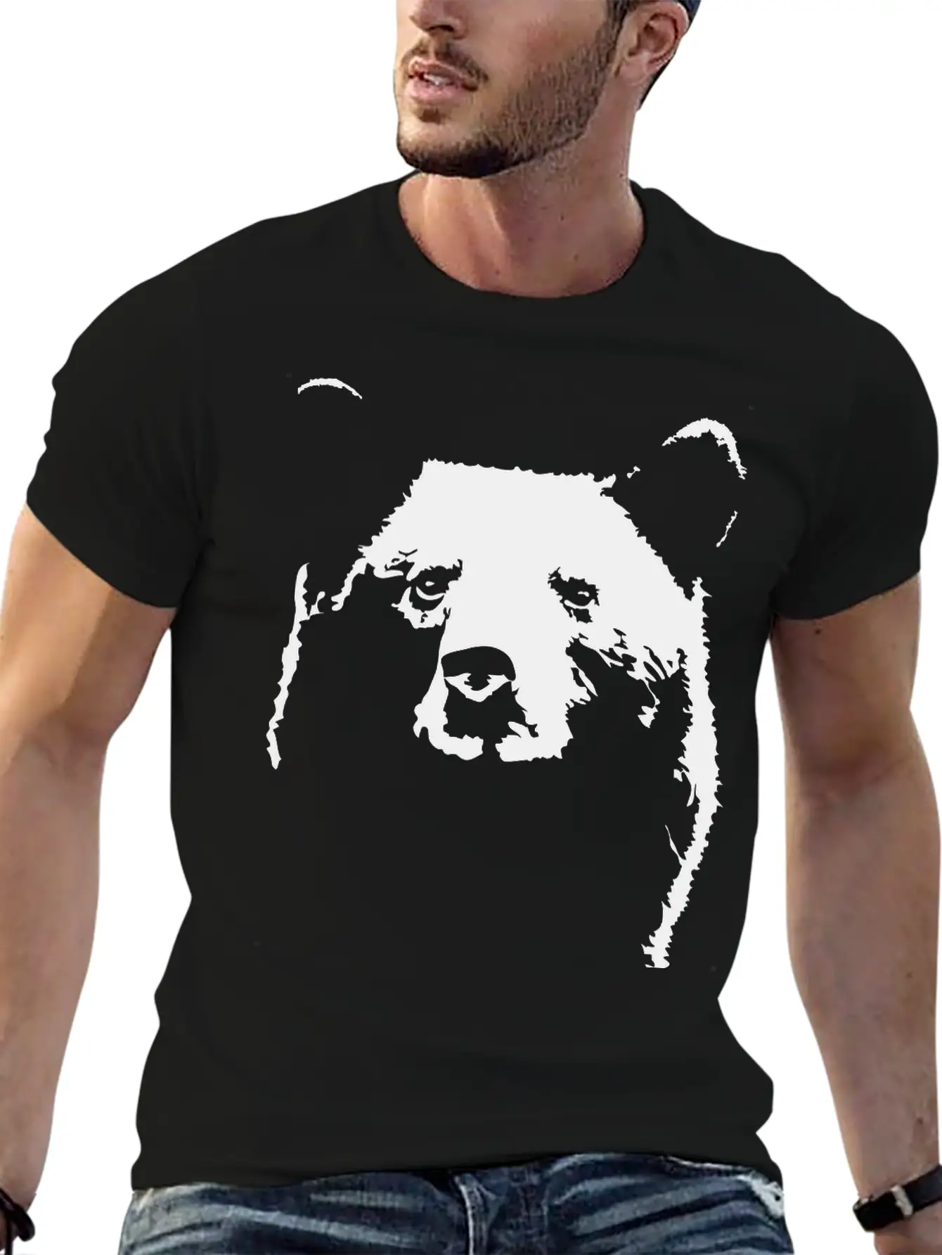 Black Bear Casual Graphic T-Shirt – Simple And Comfortable Daily Wear