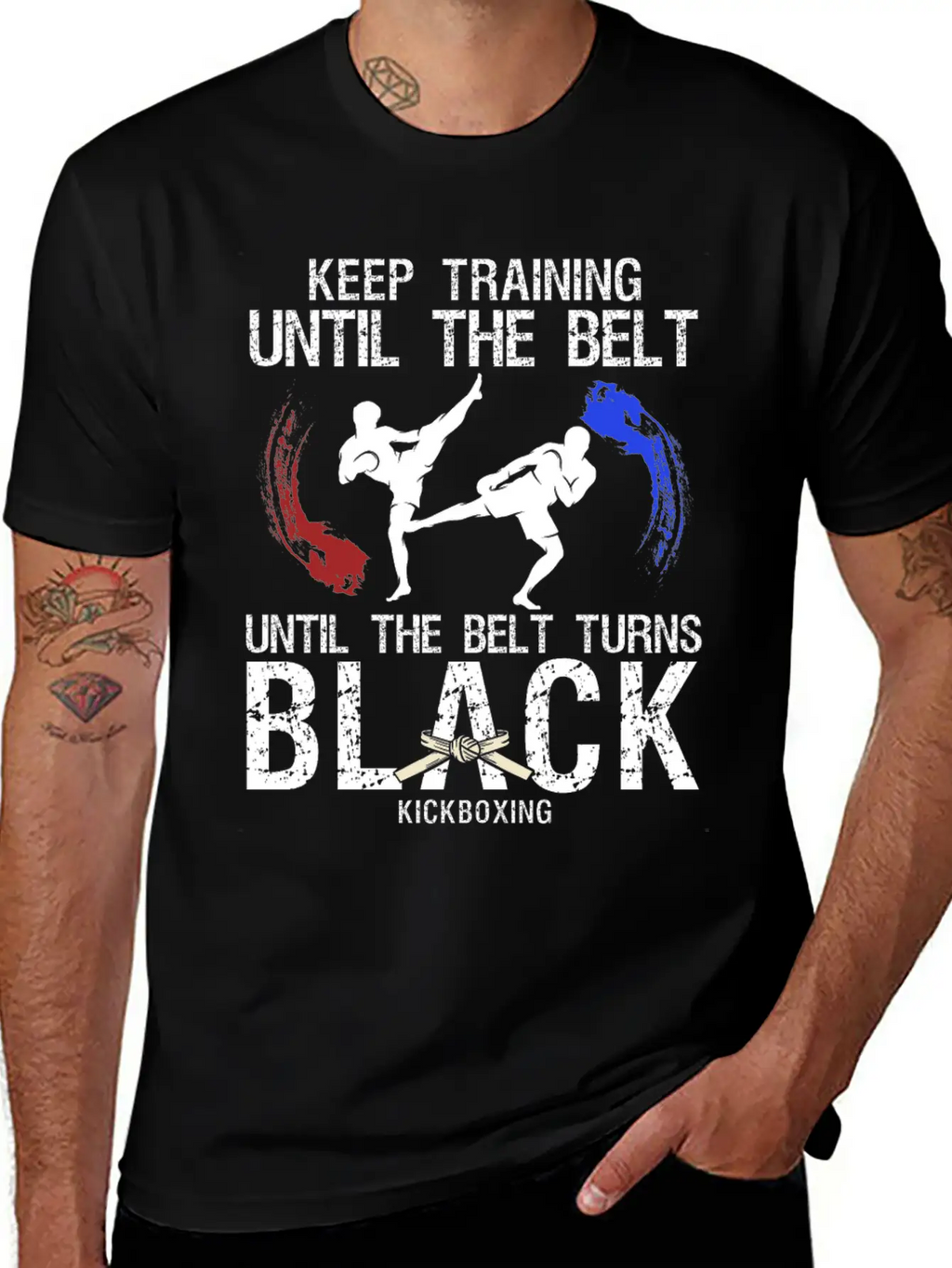 Black Belt: Stay Motivated Martial Arts Kickboxing Unisex Short Sleeve Soft Cotton T-Shirt – Casual Everyday Wear